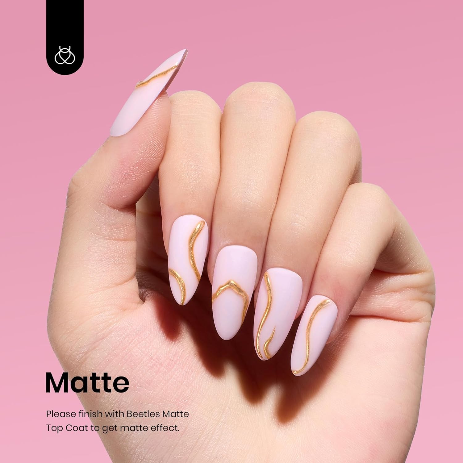 Beetles Pink Gel Nail Polish Spring Barely Pink Gel Polish Soak Off LED Nail UV LED Lamp Pastel Nail Art Manicure Salon DIY Home 0.51Oz Gift for Women - Image 4