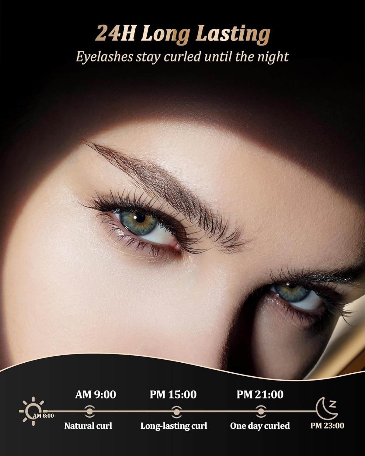 Heated Eyelash Curlers - Eye Lash Curler Heat with Eyelash Comb - Electric Eyelash Curler - Rizador De Pestañasey LED Display 3 Temp Settings USB Charge Natural Curling 24H for Women Makeup Tool Gifts - Image 2