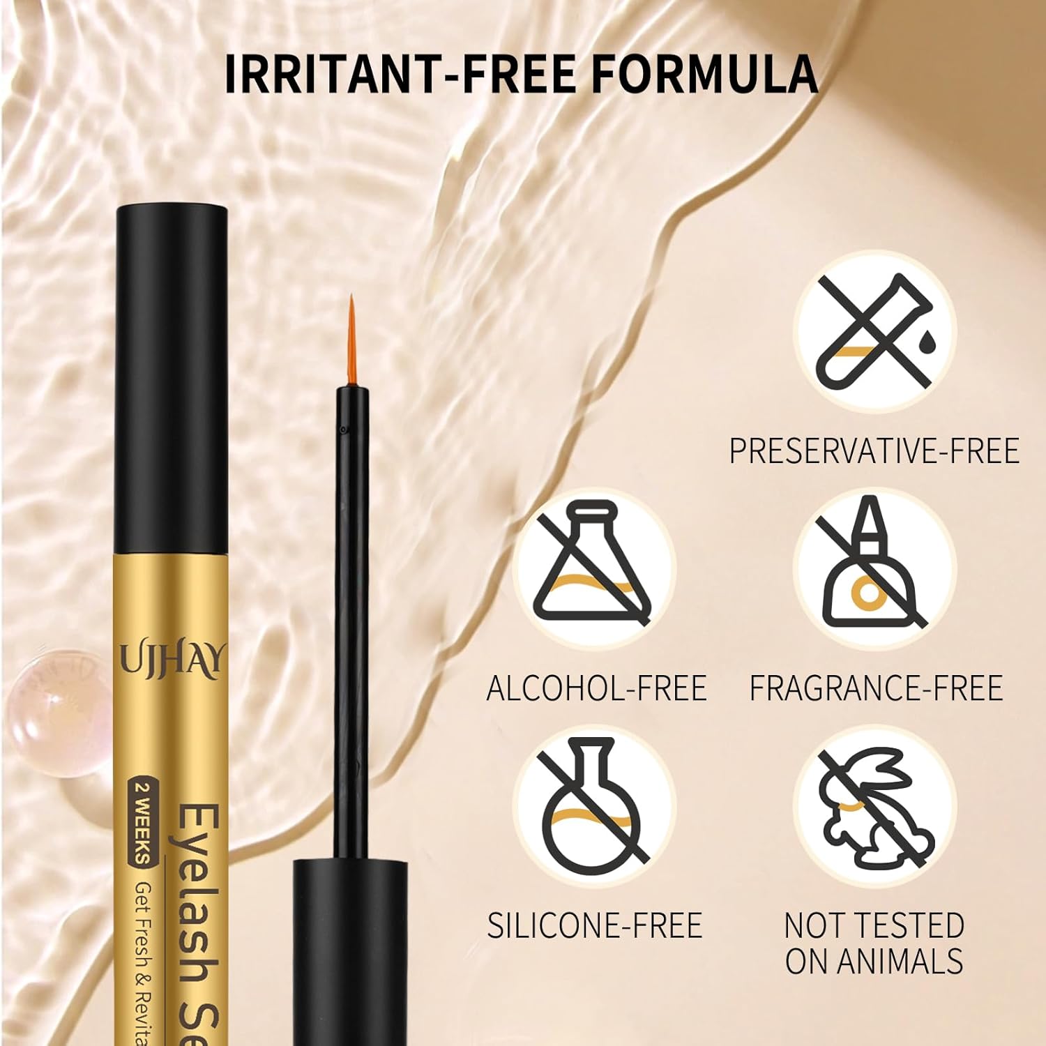 Eyelash Growth Serum for Thicker, Longer, Natural Lashes without Prostaglandin – Grow Luscious, Natural Lashes with Advanced Enhancer | Vegan & Cruelty-Free Treatment - Image 5
