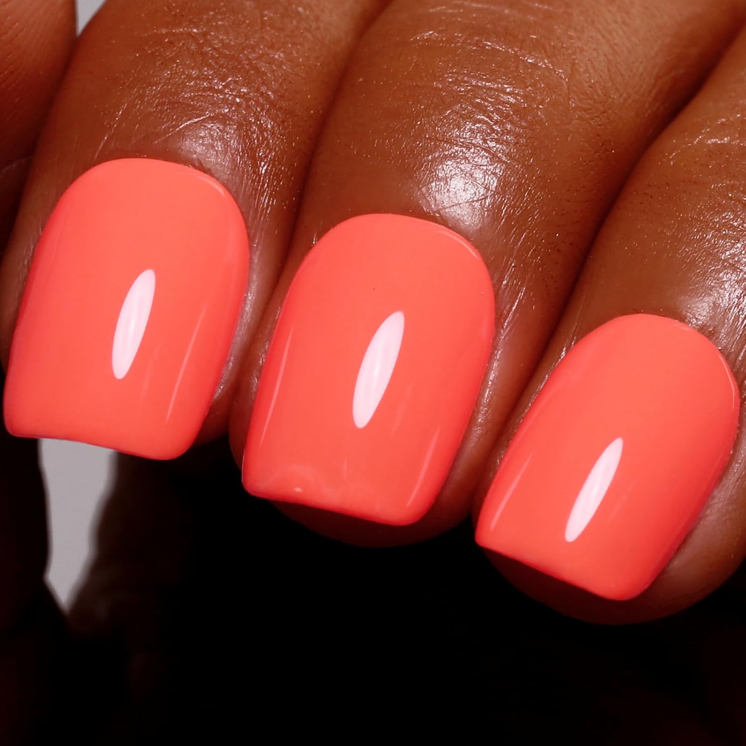 Gel Polish, 0.5 Fl Oz Bright Coral Orange Gel Nail Polish Spring Summer Soak off LED UV Art Starter Manicure Salon DIY