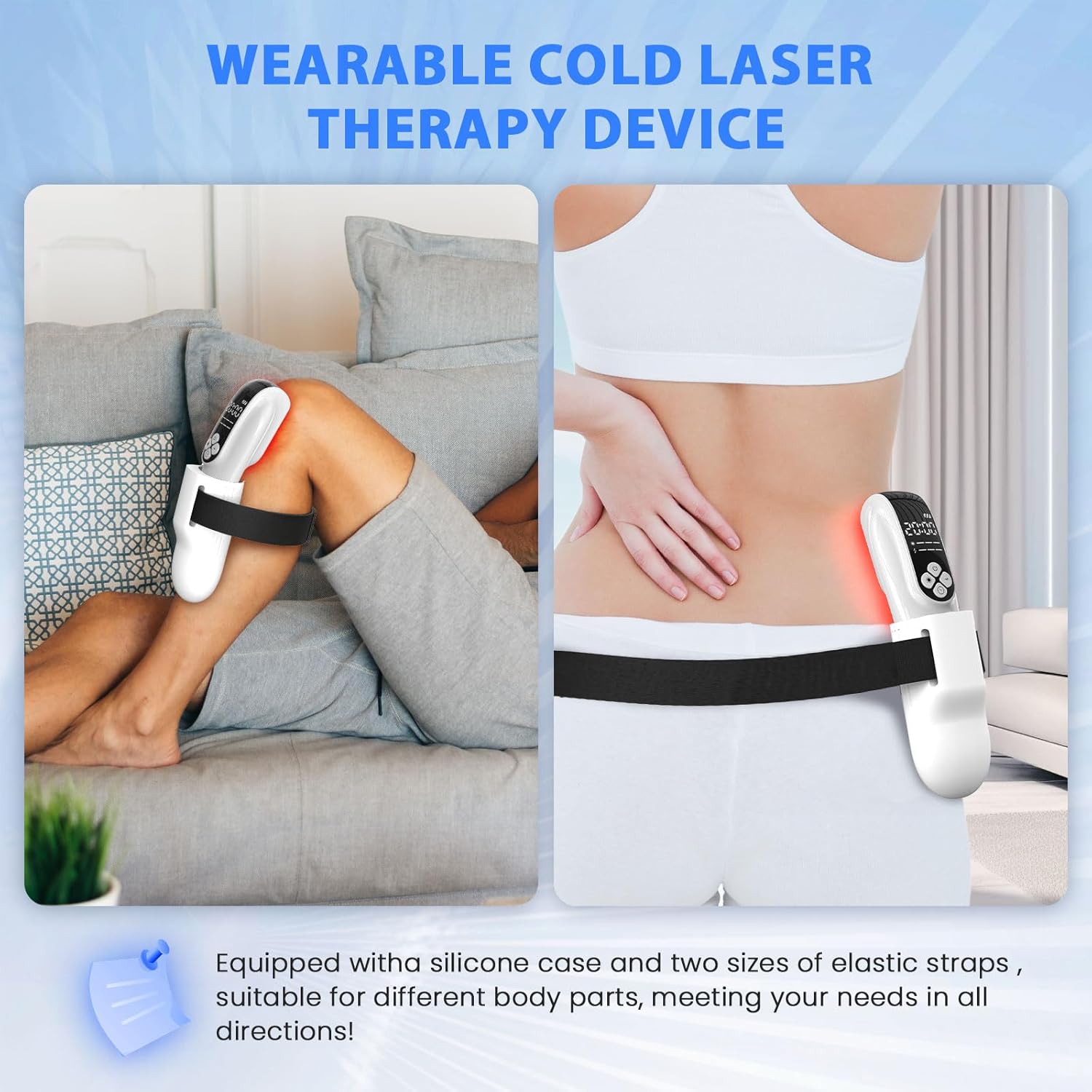Upgrade Cold Laser Therapy Device, 2-in-1 Laser Therapy Device (4x808nm +12X650nm), Red&Infrared Light Therapy for Deep Tissue, Joint and Muscle Care Fast Recovery-White - Image 5