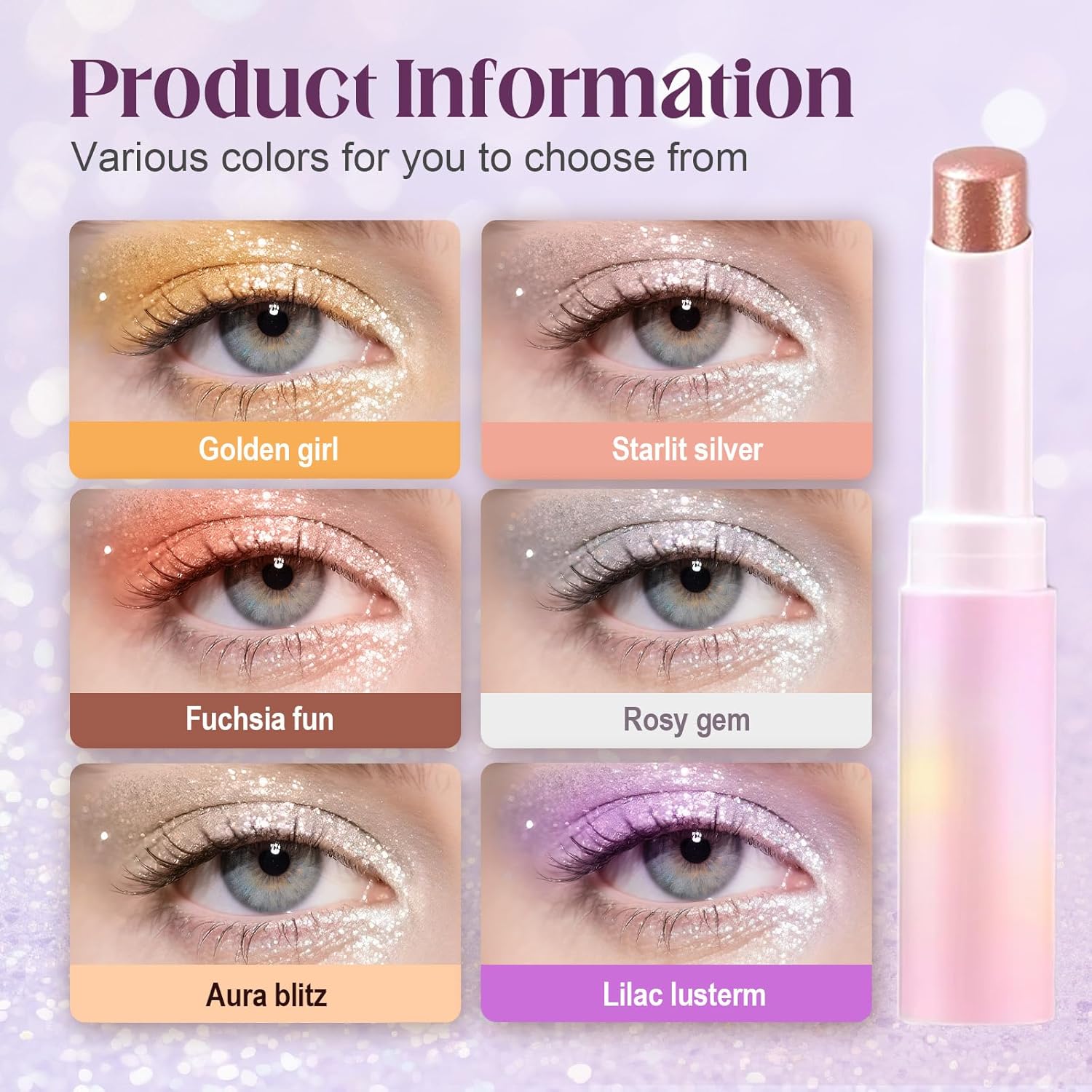 Crystal Hydrating Jelly Stick Eyeshadow 2025 Edition #05 Long Lasting Shimmer Eye Brightener - Image 4
