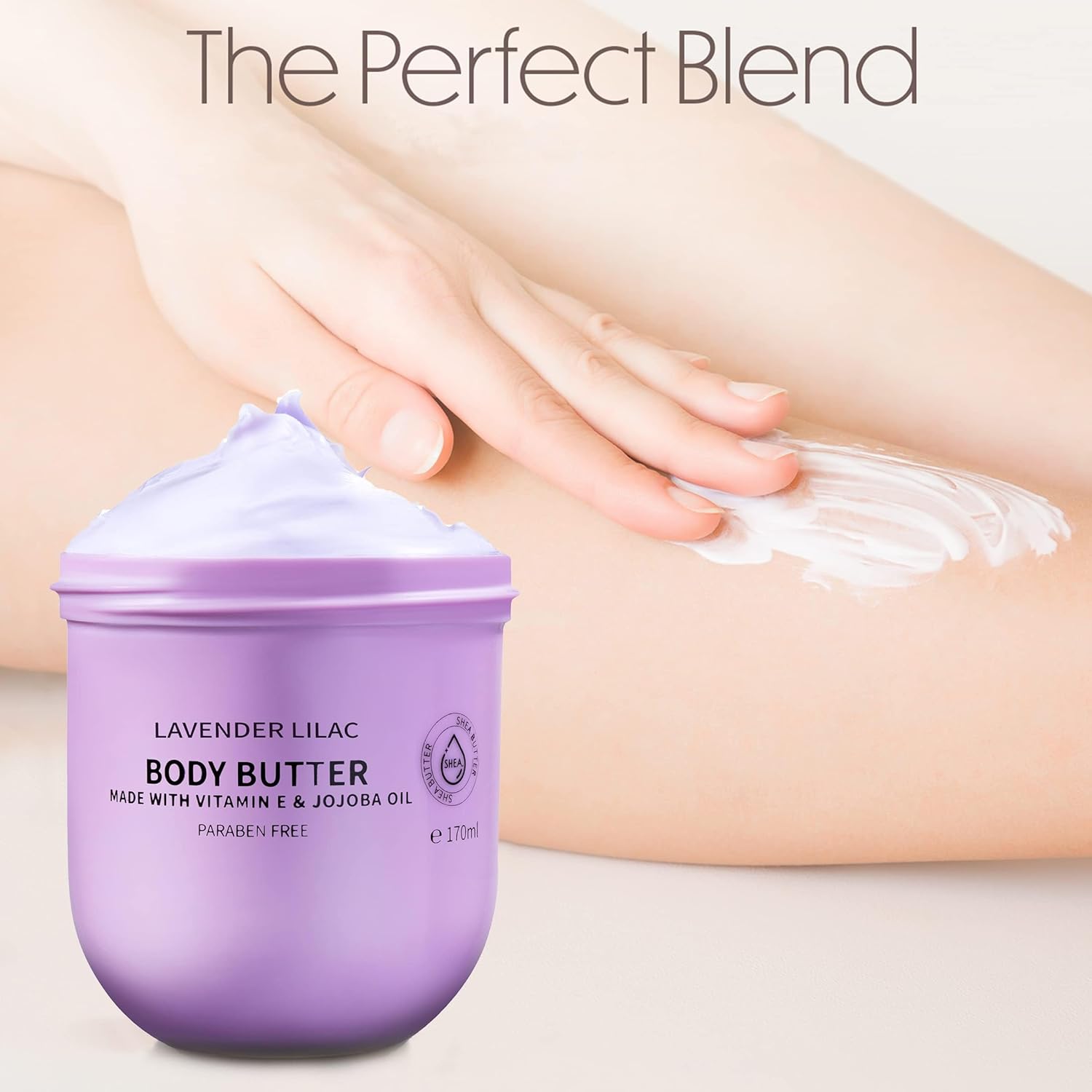 Lavender Lilac Body Butter - Shea Cream with Jojoba Oil & Vitamin E - Hydrating Natural Moisturizer for Hands - 5.74 Fl Oz - Image 7