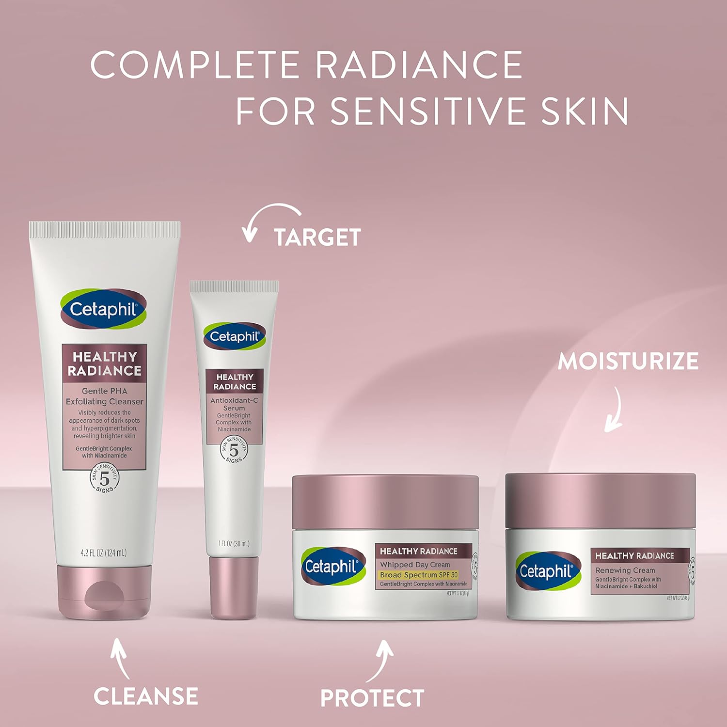 Cetaphil Face Day Cream, Healthy Radiance Whipped Day Cream w/SPF 30, Visibly Reduces Look of Dark Spots, Brightening Lotion, Designed for Sensitive Skin, Hypoallergenic, Fragrance Free, 1.7oz - Image 6