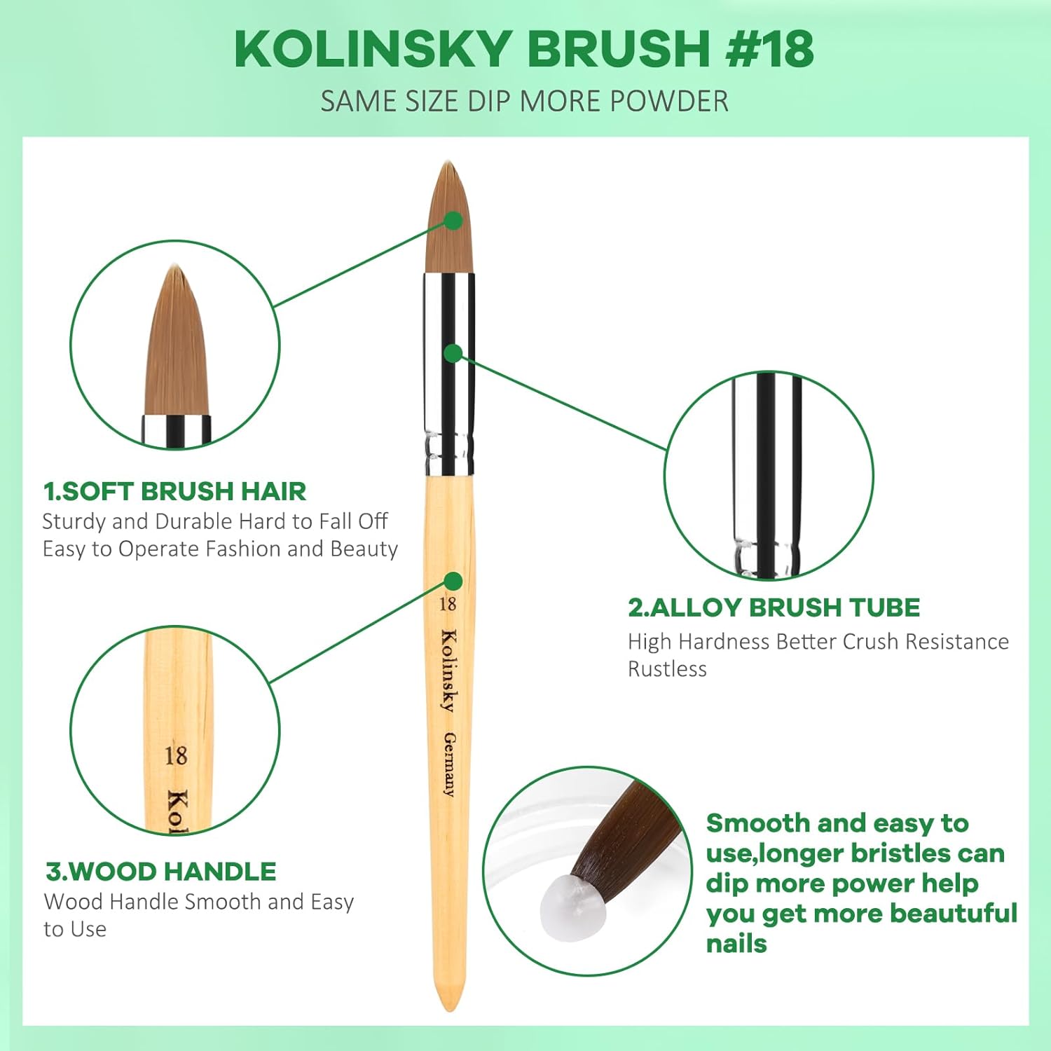 Acrylic Nail Kit Acrylic Powder and Liquid Set with Kolinsky Nail Brush, Lamp (Not Required) for Home DIY Salon Nails Application - Image 5