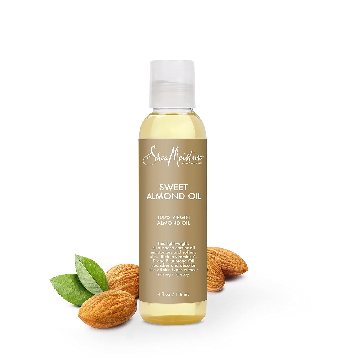 SheaMoisture Body Oil for Dry Skin Sweet Almond Oil Cruelty Free 4 oz - Image 7