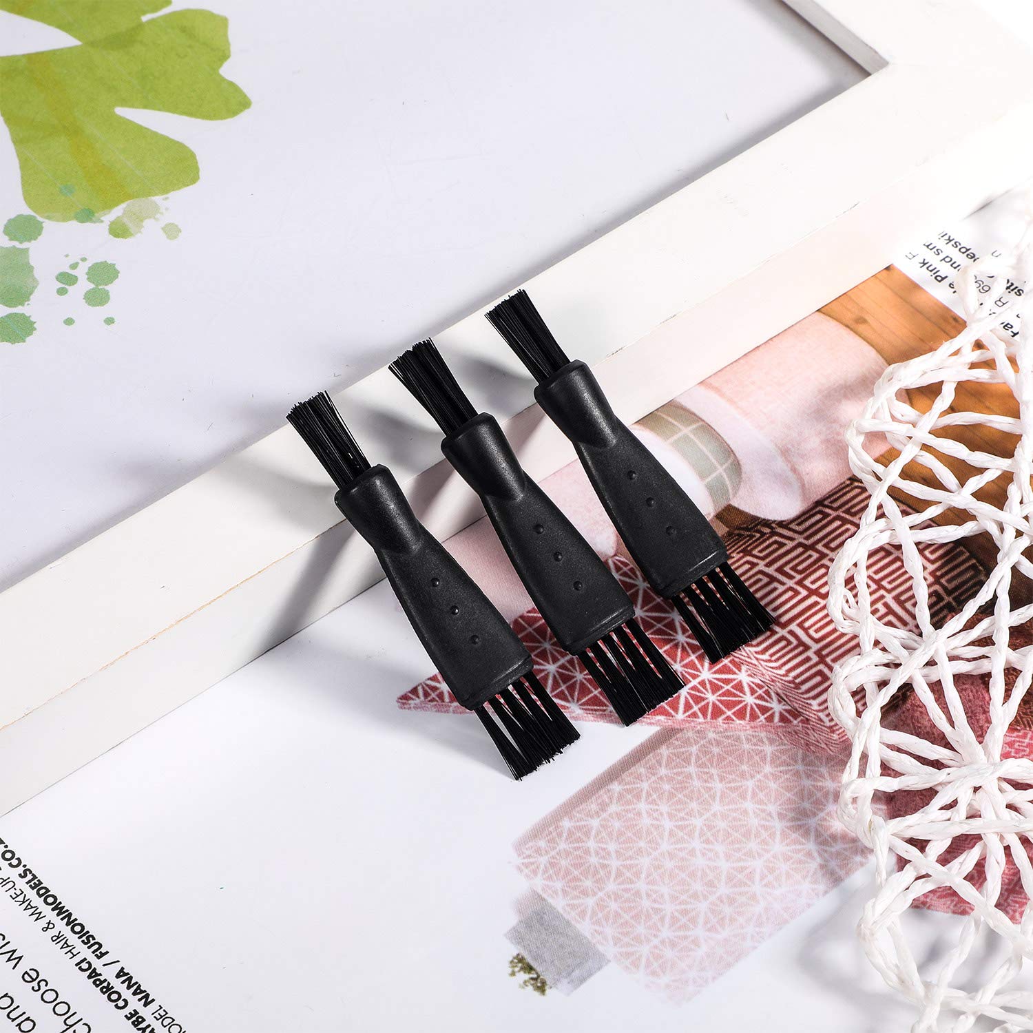 Patelai Black Double Sided Razor Trimmer Shaver Cleaning Brush Set, 8 Pieces - Image 6