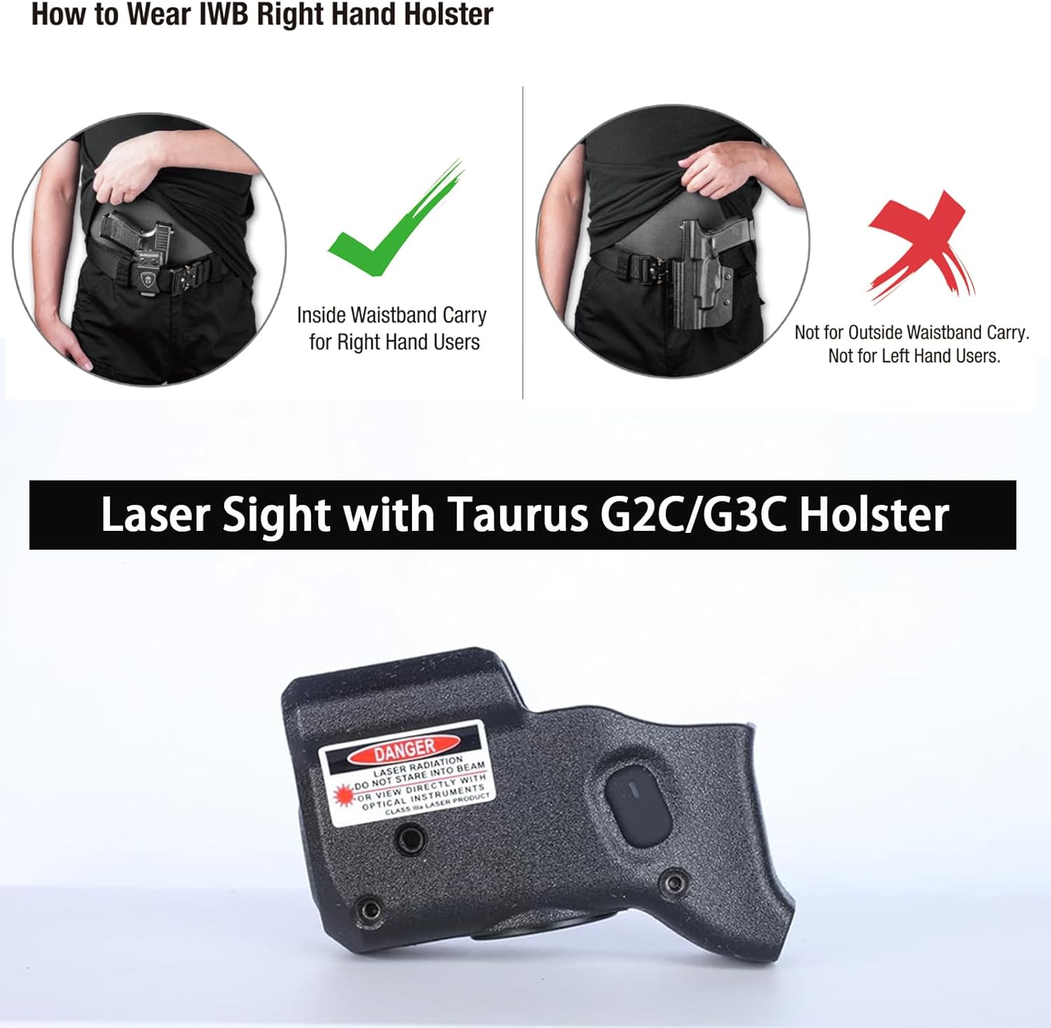 WARRIORLAND Laser Sight with Taurus G2C/G3C Holster - Image 6