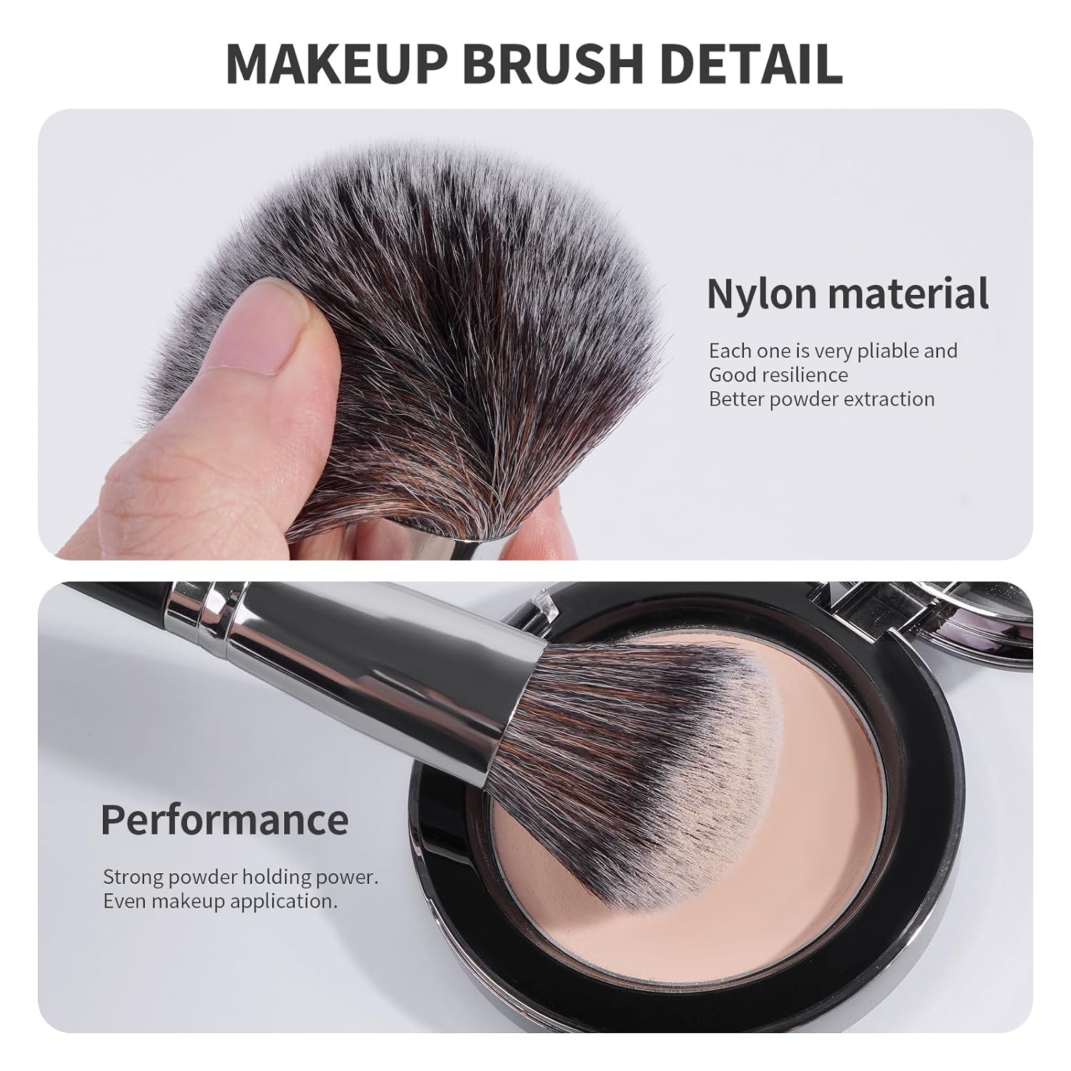 MAANGE Makeup Brushes 29 Pcs Makeup Kit, Premium Synthetic Foundation Powder Concealers Eye shadows Blush Brush Make up Brushes Set (Black, 29 Piece Set) - Image 6