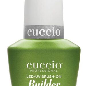 Cuccio Pro Brush-On Builder Gel With Calcium - LED And UV Self-Levelling Lightweight Formula - Soak-Off Gel Product With Strength Of Hard Gel - Chip-Resistant - Clear - 0.43 Oz Nail Polish
