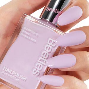 Beetles Purple Nail Polish 1Pcs 15ml -Light purple Romantic Lilac Fast Drying & Long Lasting Nail Polish for Nail Salon-Quality Results