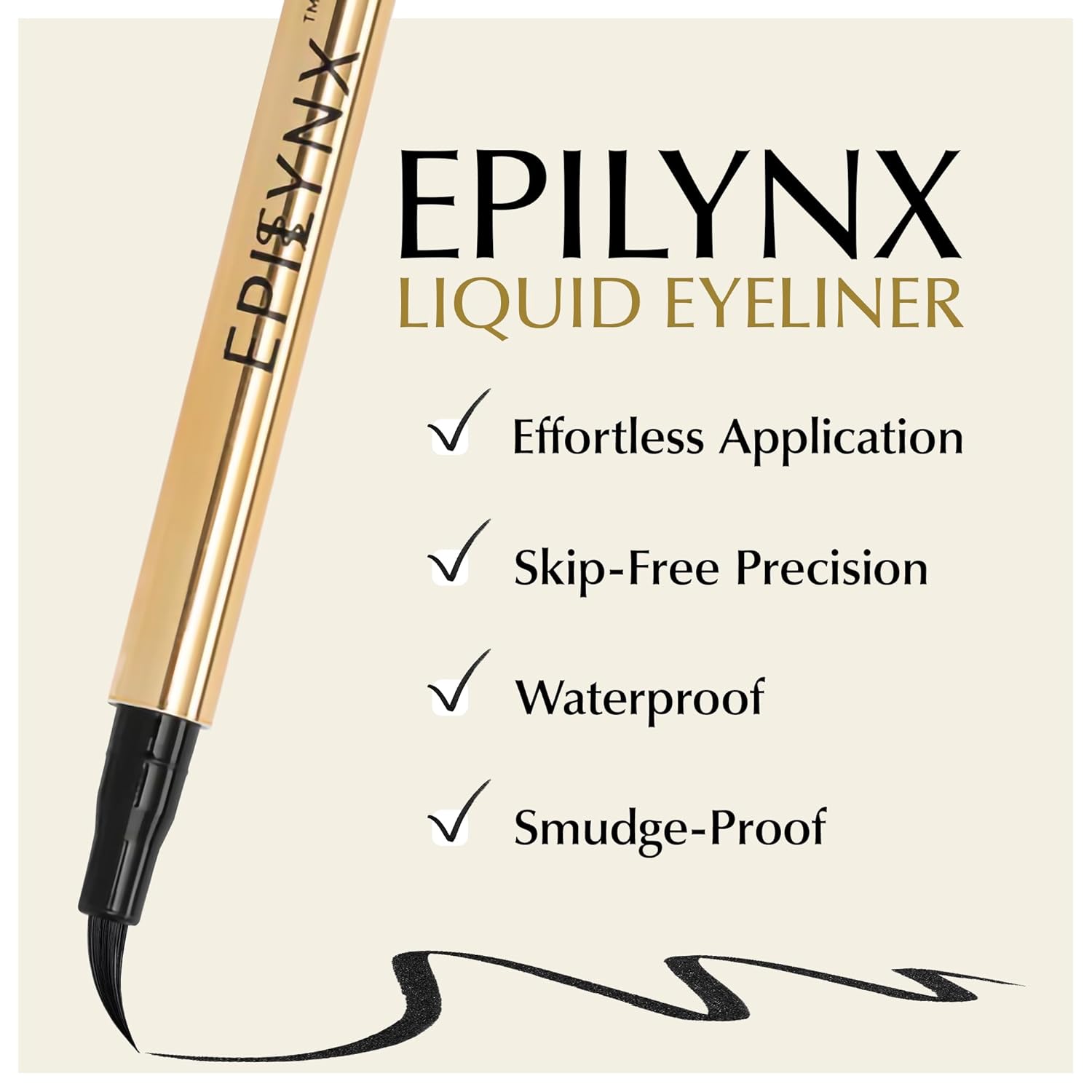 Waterproof Liquid Eyeliner - Smudge-Proof, Long-Lasting Vegan Liquid Eyeliner Pen with Precision Tip for Smooth Application, Gluten-Free, Hypoallergenic Eye Liner - 2mL Black - Image 2