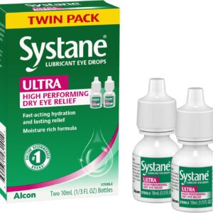 Systane Ultra Lubricant Eye Drops, Artificial Tears for Dry Eye, Twin Pack, 10-mL Each