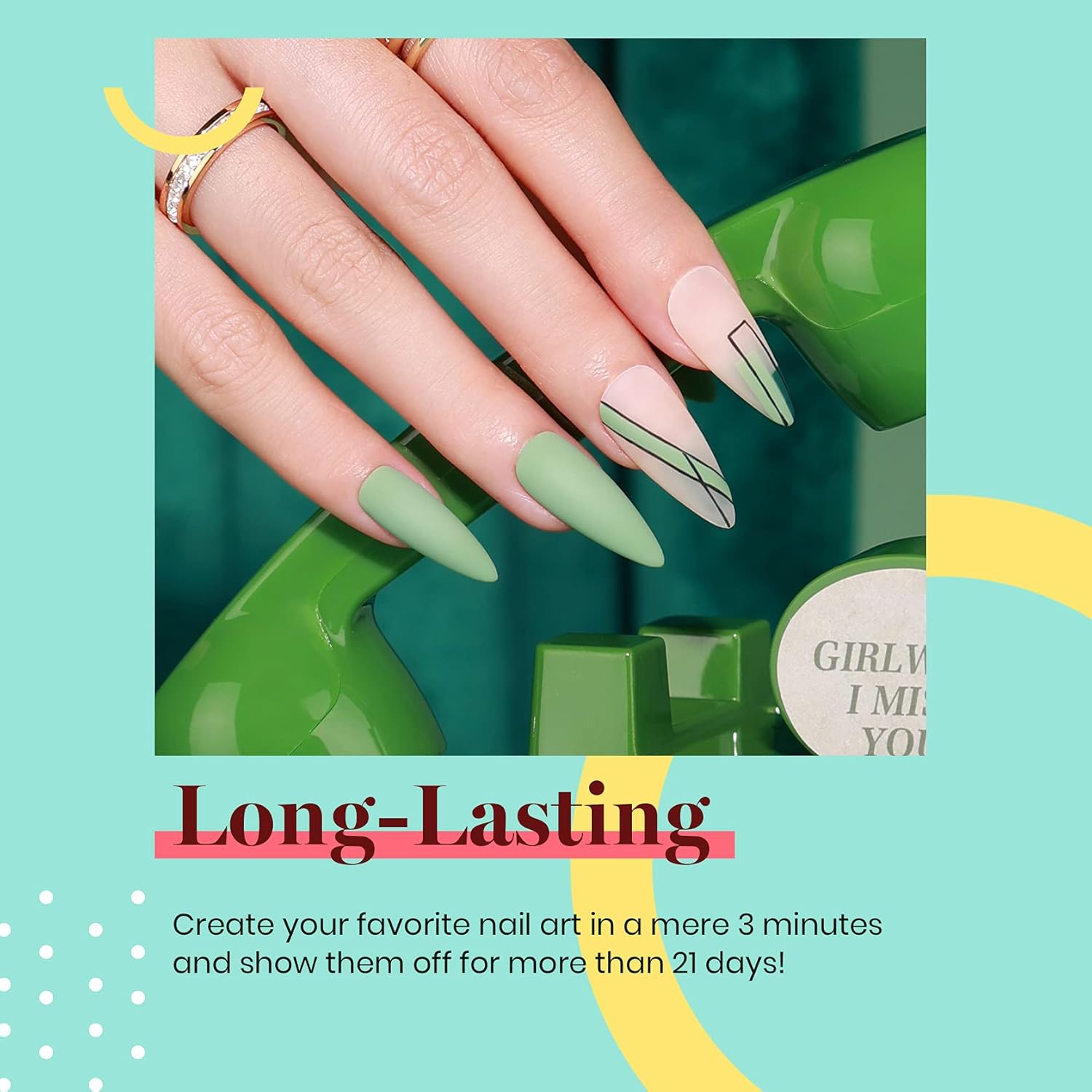 Beetles Green Gel Nail Polish Emerald Olive Sage Green Eucalyptus Gel Polish 15ml Soak Off U V LED Nail Lamp Nail Art Manicure Salon DIY Home for Women - Image 4