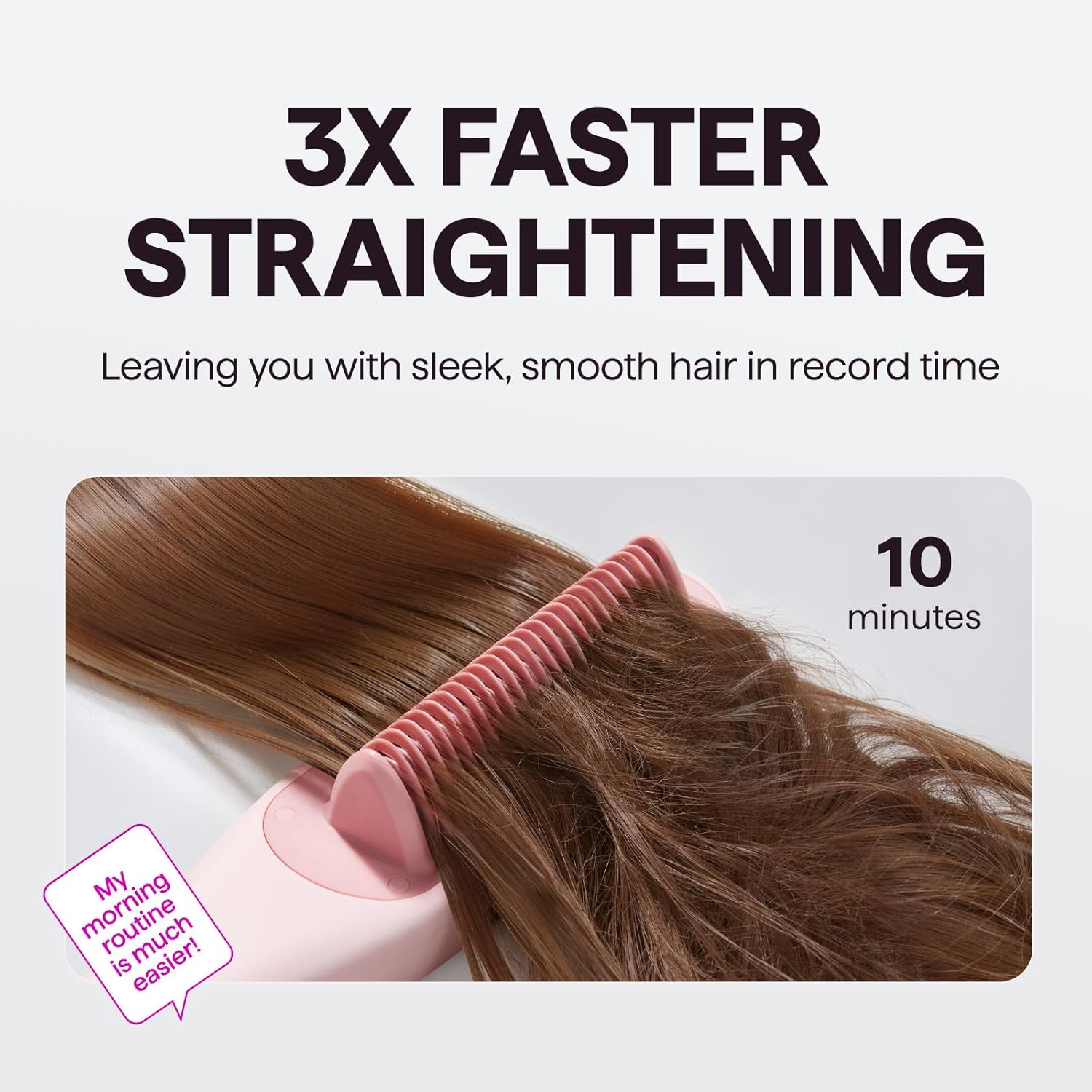 Wavytalk Pro Steam Hair Straightener Brush, Steamline Pro 3 in 1 Straightening Brush, Steam Reduces Damage, Nourishes Hair, and Expedites Straightening - Image 4