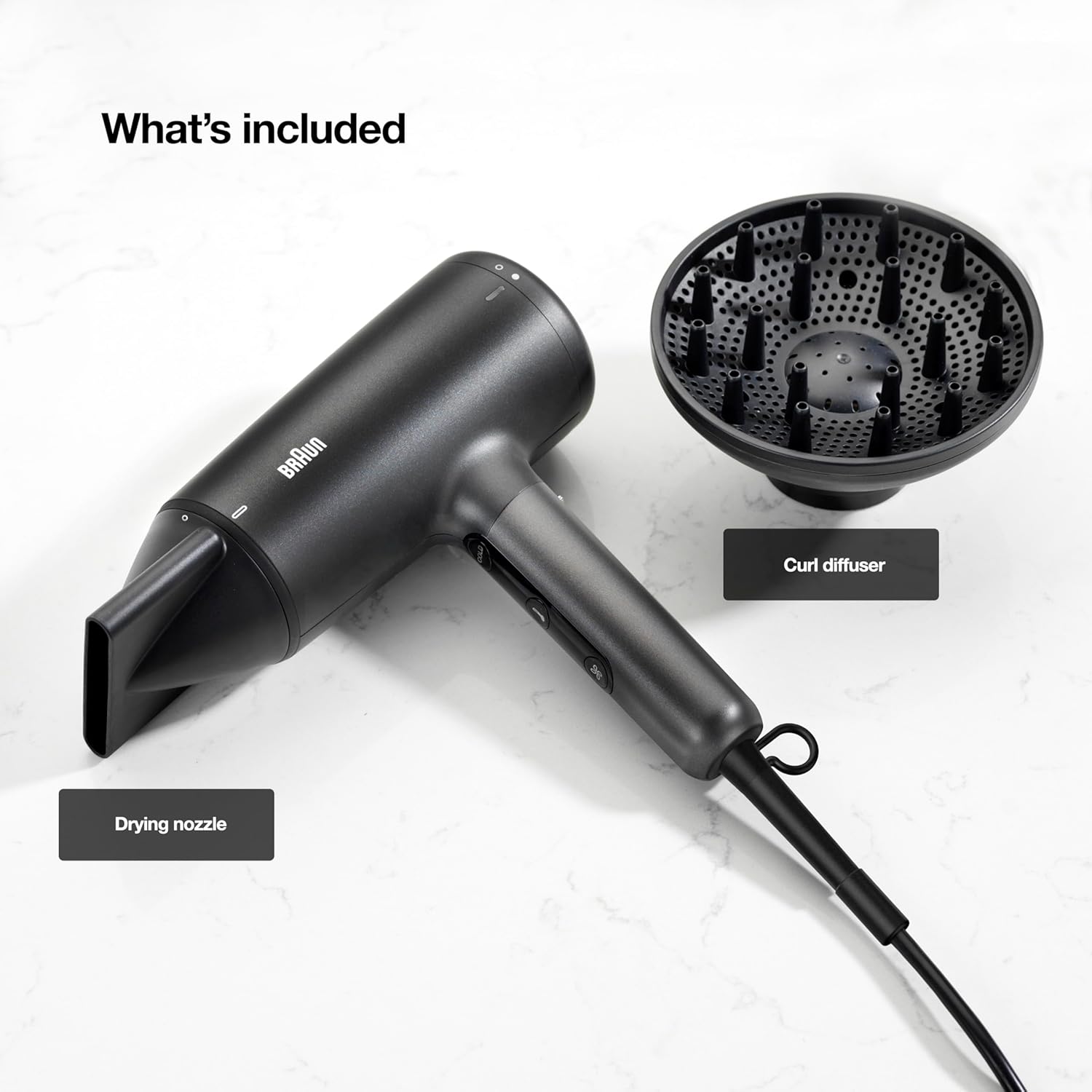 Braun Hair Dryer with Diffuser, Blow Dryer with Super-Ionic Technology Reduces Static and Frizz for Smooth, Shiny, Healthy Looking Hair - Image 5
