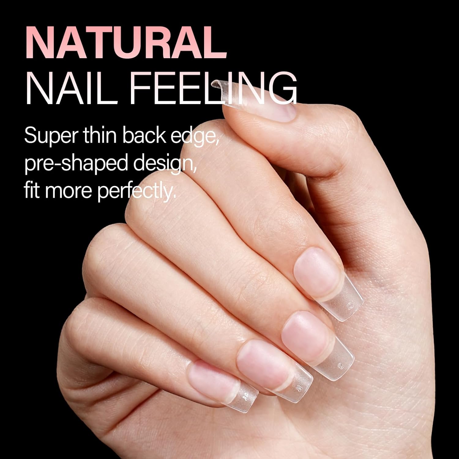 AILLSA Short Square Nail Tips 15 Sizes 240pcs Full Cover Gel Tips Double Matte No Need Base Coat Fake Soft Nail Tips for Press On Nail Extension - Image 7