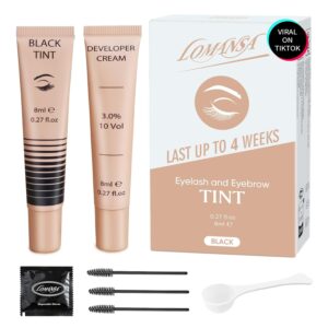 Lash Color Kit - Professional Eyelash and Brow Color with Natural Black Effects, Safe & Easy to Use 8ml