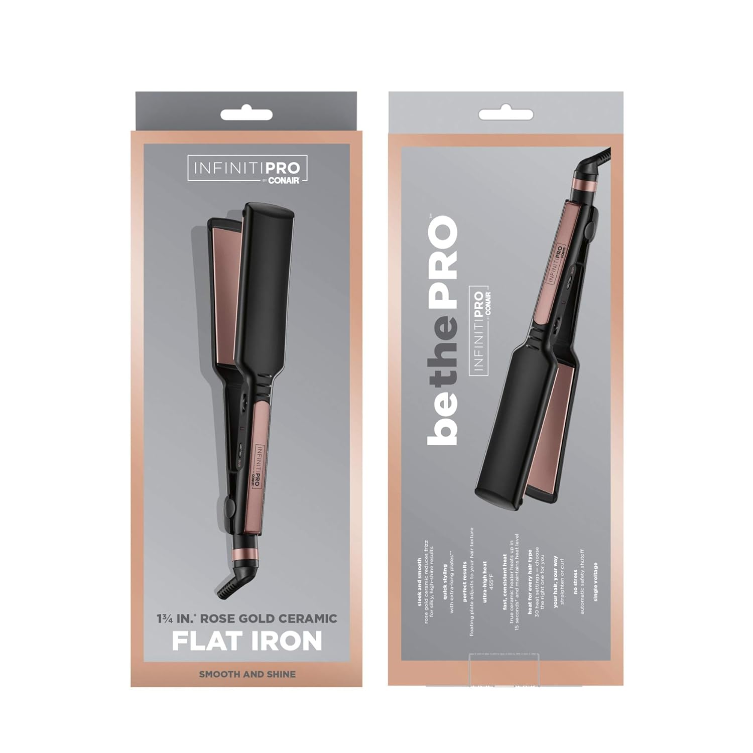 Rose Gold Ceramic Flat Iron, 1 3/4-inch - Image 7