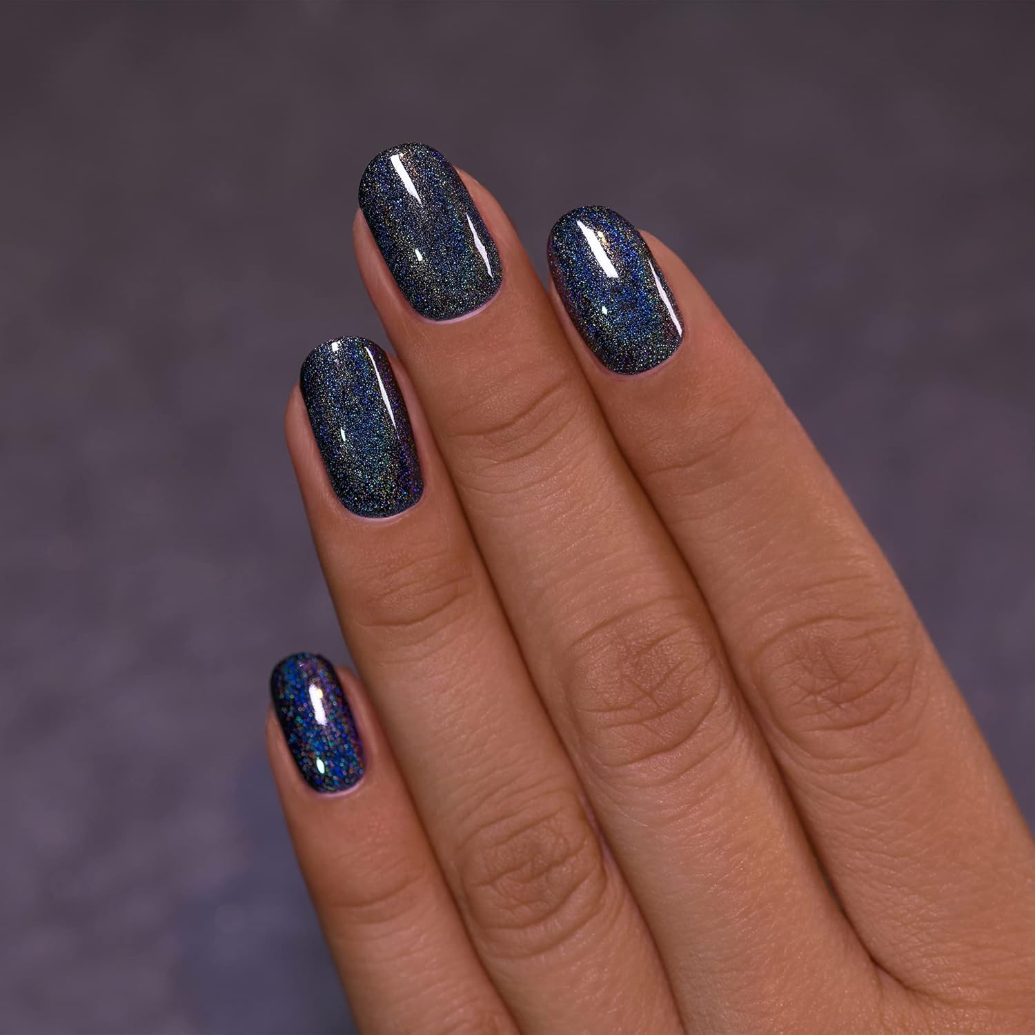 ILNP Black Magic - Deep Black Holographic Nail Polish - Image 6