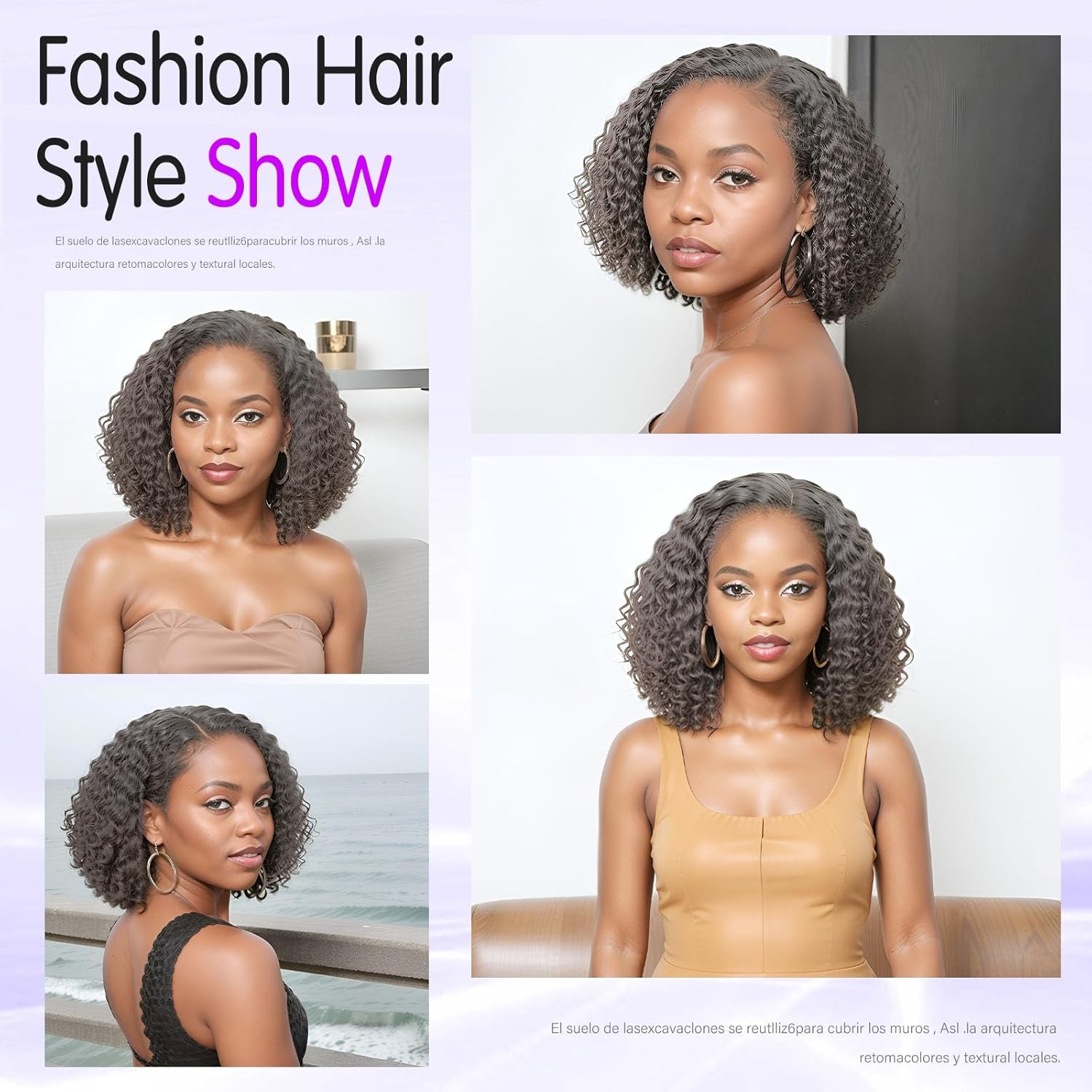 Salt and Pepper Grey Wigs Human Hair Bob Wig 13x4 Deep Curly Lace Front Wigs Human Hair Pre Plucked Natural Hairline Gray Human Hair Wig HD Transparent Curly Short Bob Wigs for Women 12 Inch - Image 5