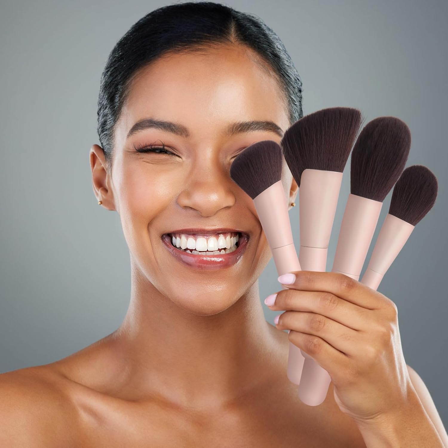 Makeup Brushes 10pc, Makeup Brush Set Foundation Bronzer Contour Eyeshadow Blush Concealer Make Up Brushes - Image 3