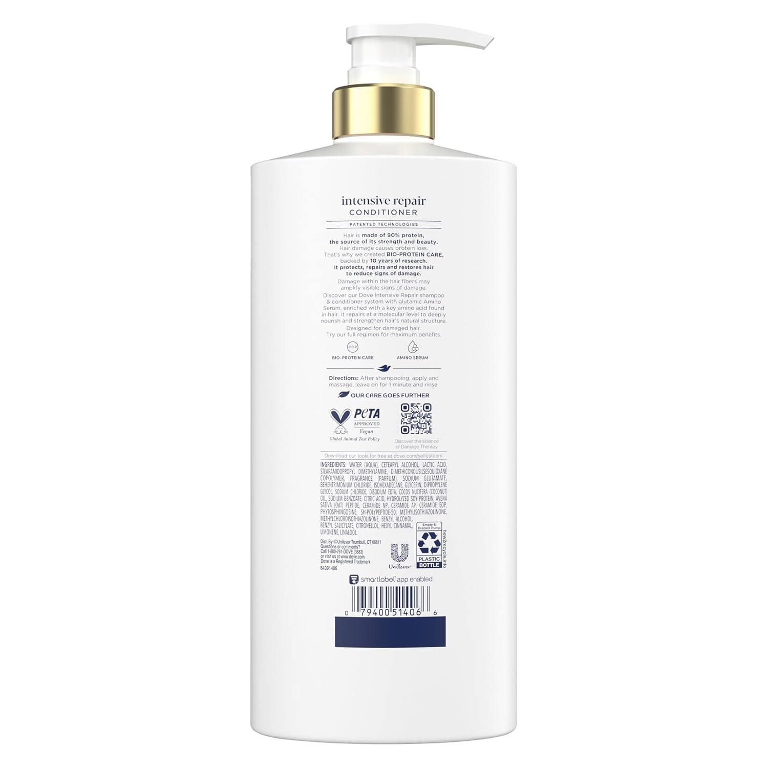 Dove Conditioner Intensive Repair for Damaged Hair with Bio-Protein Care Technology and Amino Serum 28 Fl Oz - Image 2