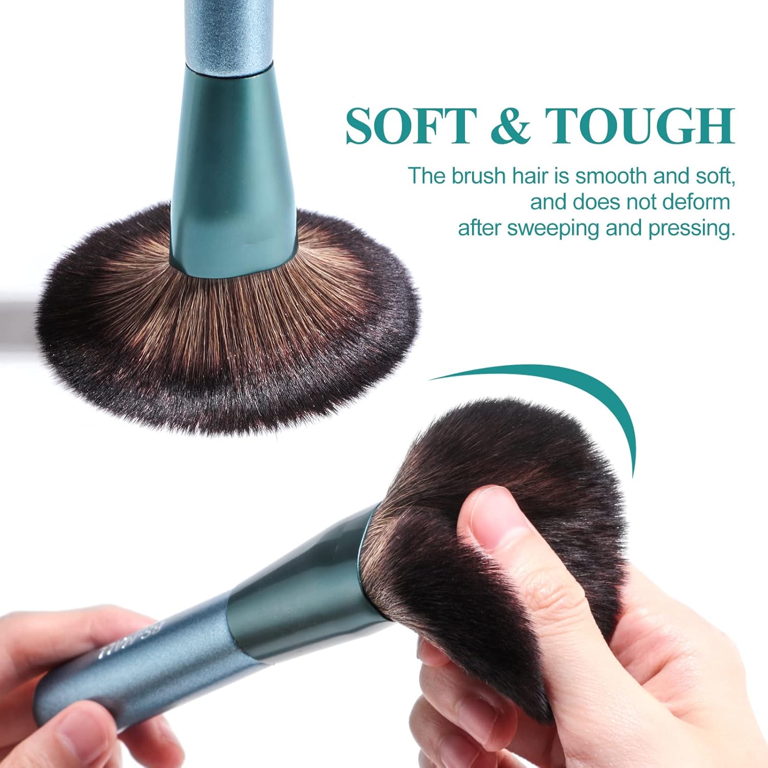 BS-MALL Makeup Brush Set 14Pcs Premium Synthetic Professional Makeup Brushes Foundation Powder Blending Concealer Eye shadows Blush Makeup Brush Kit Deep Starry Blue - Image 4