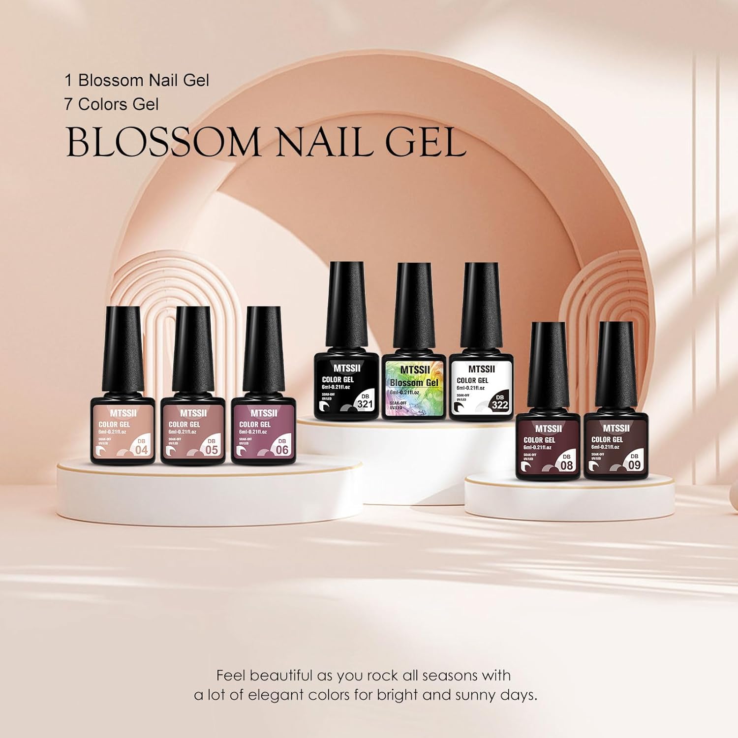8 Color Blooming Watercolor Ink Gel Nail Polish Set for Marble Nail Art - Image 7