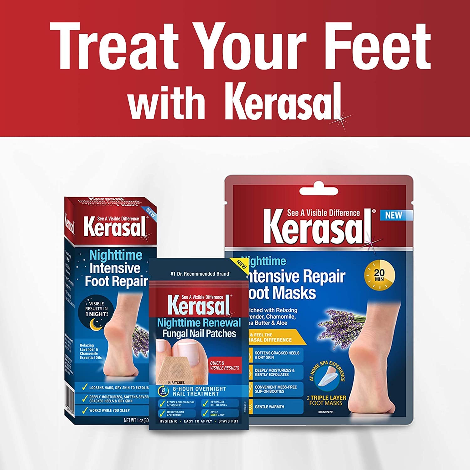 Kerasal Nighttime Intensive Foot Repair, Skin Healing Ointment for Cracked Heels and Dry Feet, 1 oz (Packaging May Vary) - Image 11