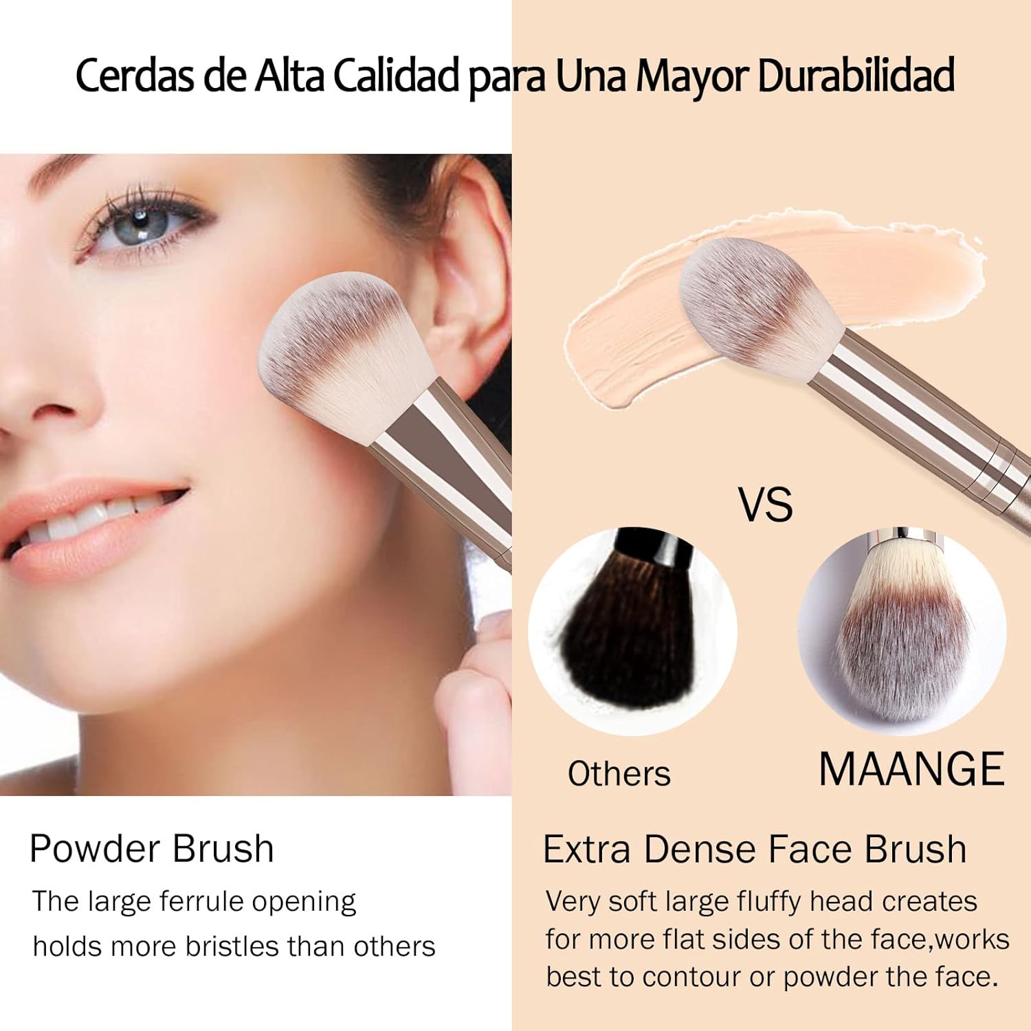 Make up Brushes, 20 Pcs Professional Makeup Brushes Set Foundation Eyeshadow Blush Brush,Travel Kabuki Blending Concealers Face Powder Eye Makeup Brush Sets with Gift box - Image 3