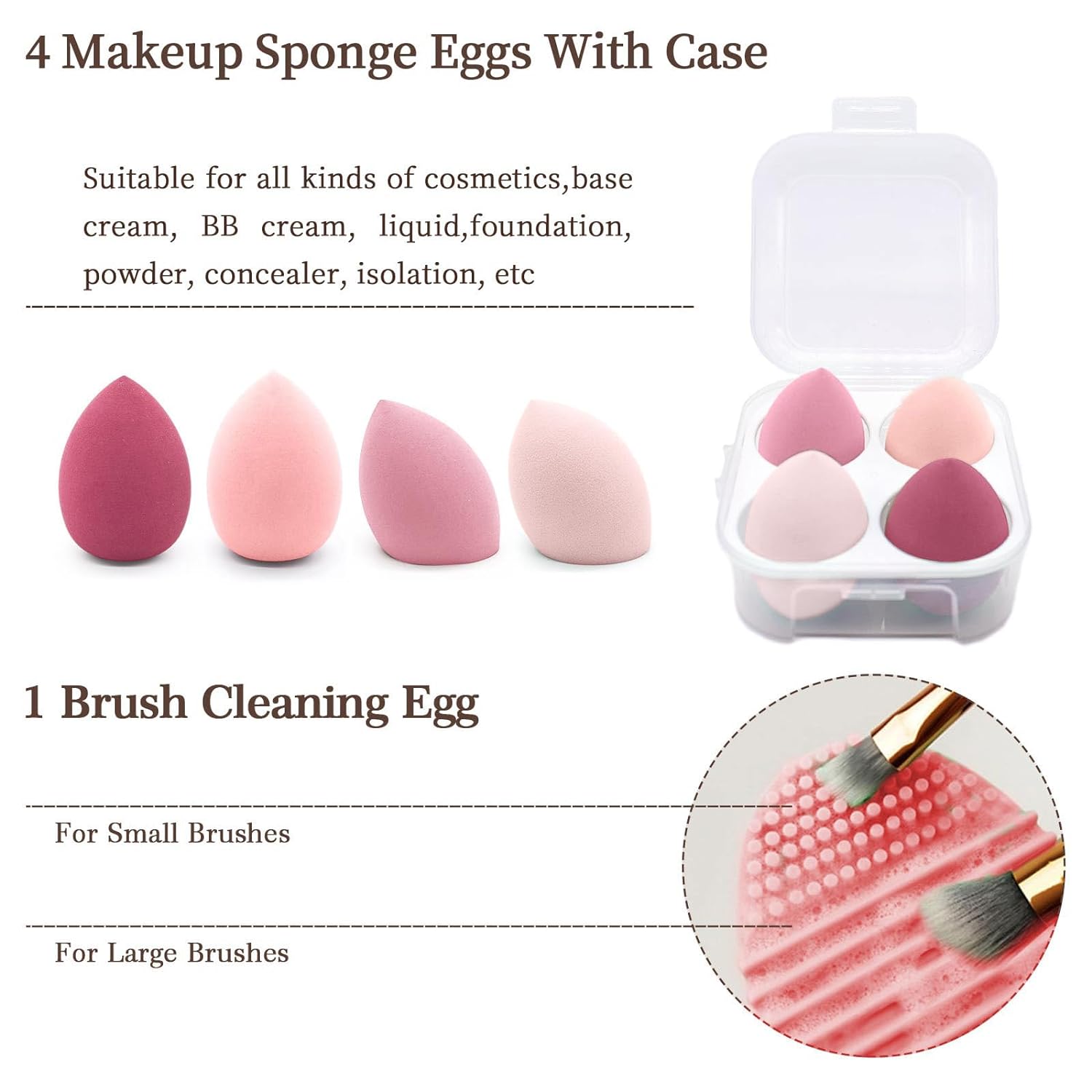 22 Piece Pink Makeup Brush Set for Flawless Foundation and Eyeshadow Application - Image 5