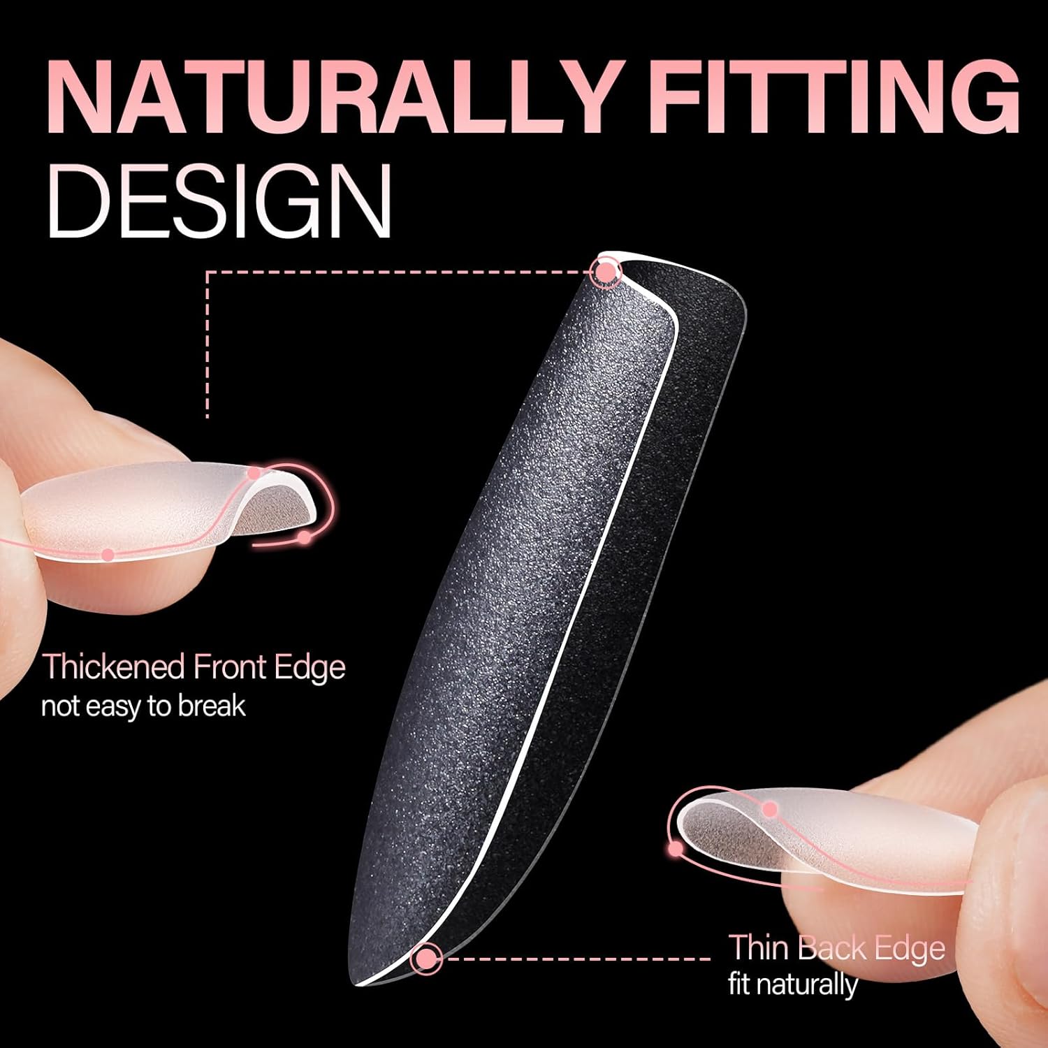 AILLSA Short Square Nail Tips 15 Sizes 240pcs Full Cover Gel Tips Double Matte No Need Base Coat Fake Soft Nail Tips for Press On Nail Extension - Image 6