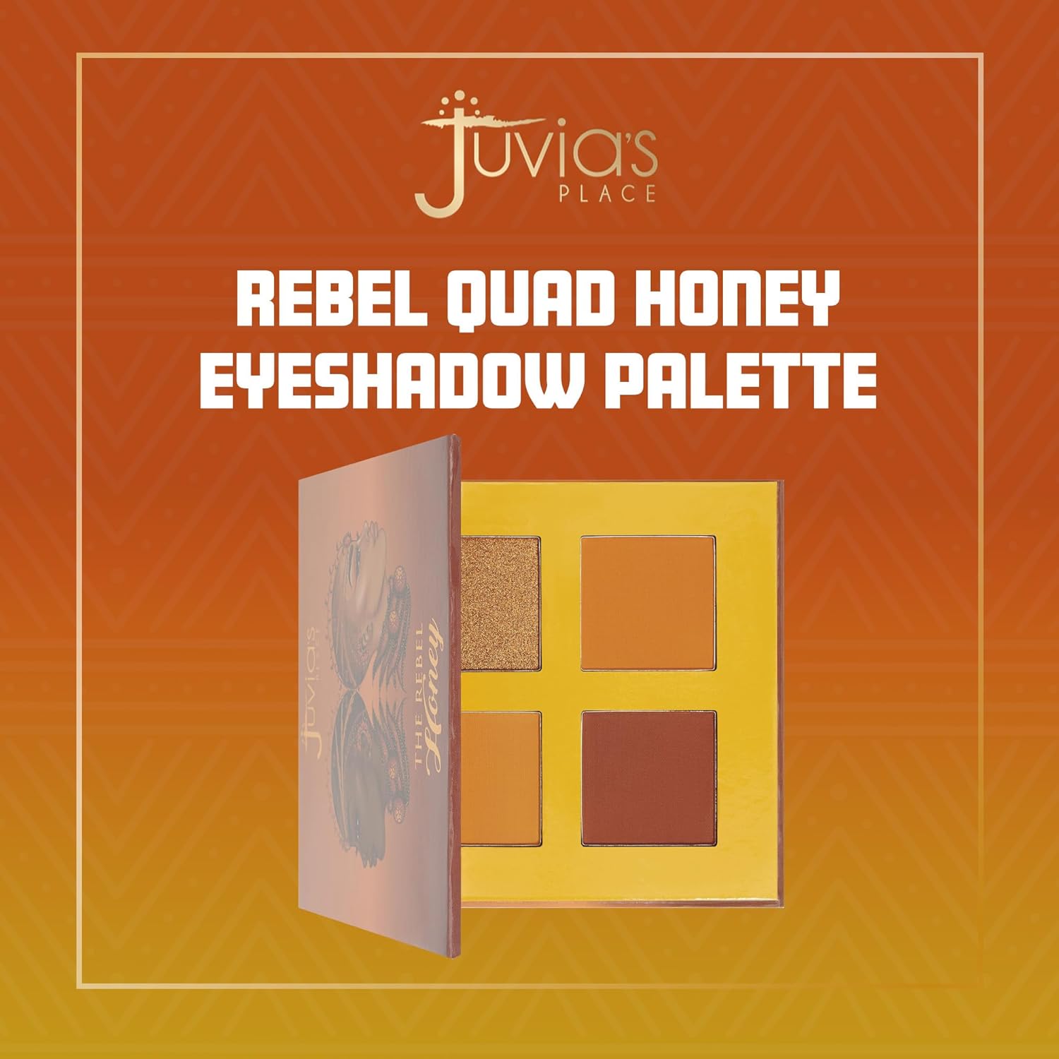 Juvia's Place Rebel Quad Honey Eyeshadow Palette - Shades of 4, Professional Eye Makeup, Pigmented Makeup Palette for Eye Color & Shine, Pressed Eyeshadow Cosmetics - Image 3