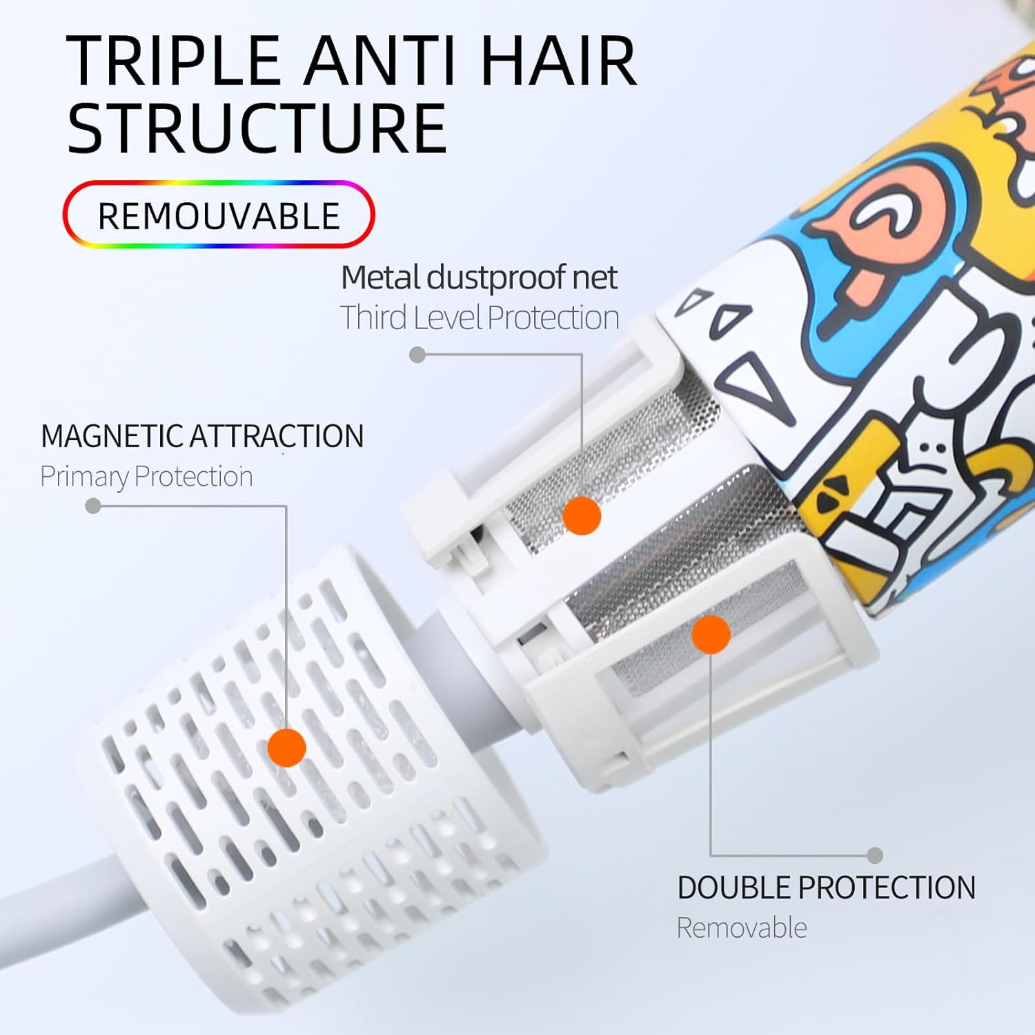 Professional lonic Hair Dryer - 275g Lightweight Travel Blow Dryer with Magnetic Suction Nozzle & Self-Cleaning Reverse Airflow, High-Speed Motor, HD LED Display, 51dB Quiet - Gift for Women/Men - Image 9