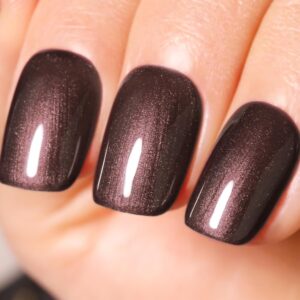 Pearl Gel Nail Polish, Brown Glitter Gel Sparkle Shimmer 15ML Soak off LED UV DIY Art Fall Winter Manicure