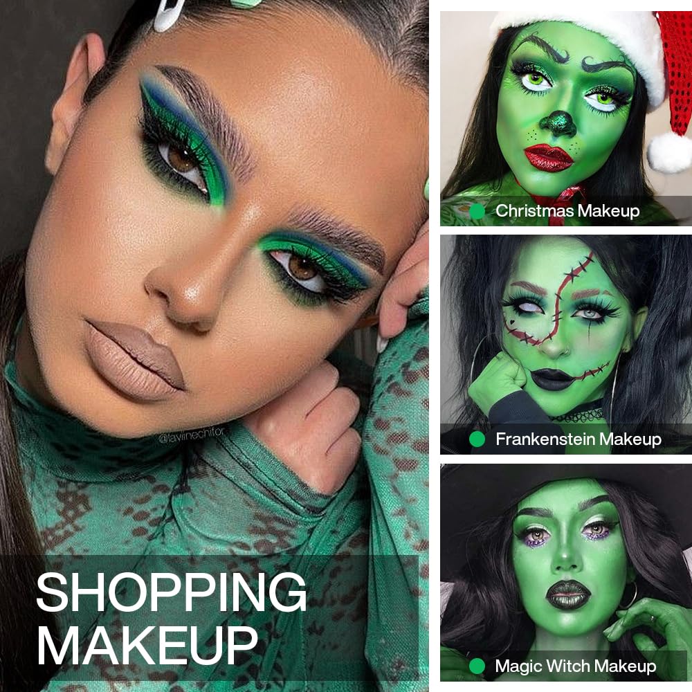 ecofavor Single Green Eyeshadow Palette with Applicator, Pressed Powder Matte True Green Eye shadow, Ultra-Pigment, Longwear, Vegan, Waterproof Green Eye Shadow Palette for Daily and Party Looks - Image 4