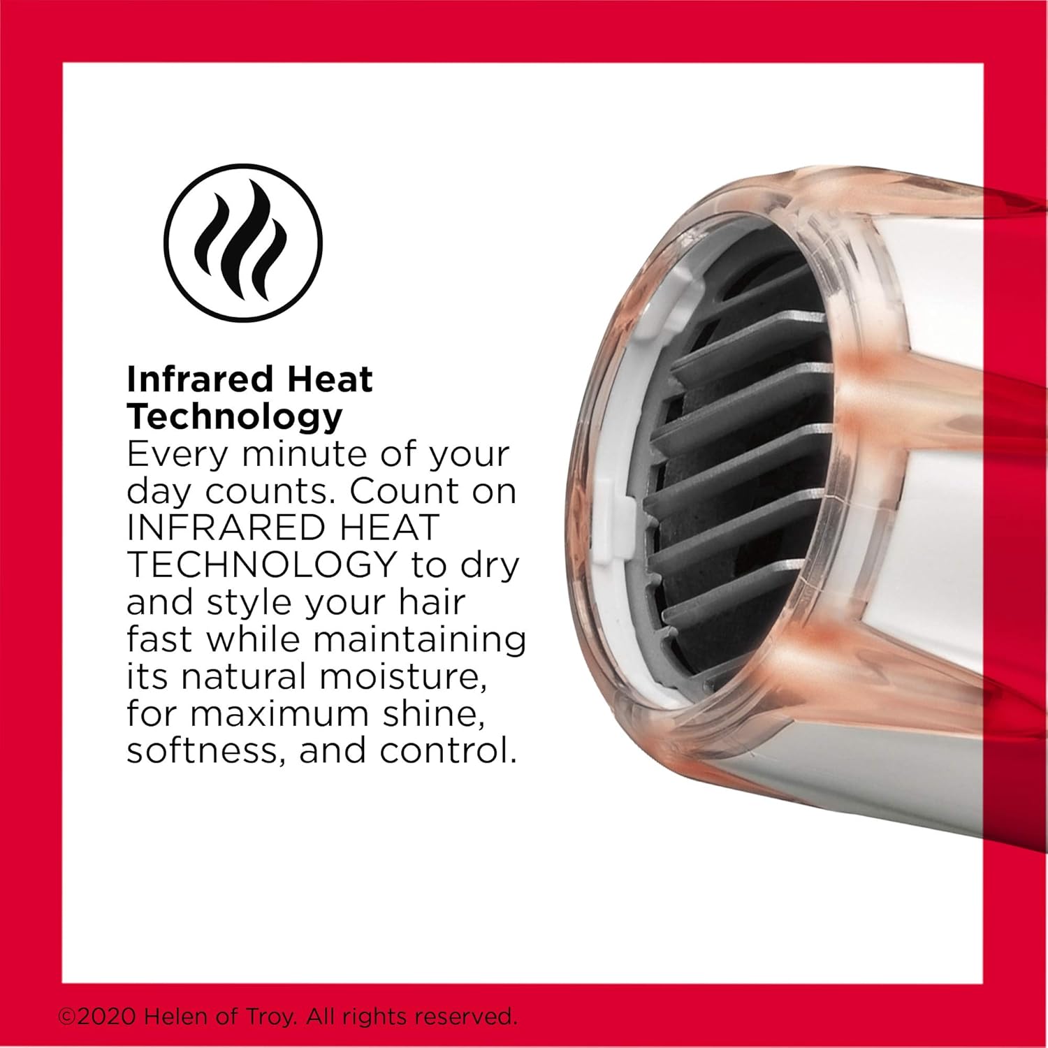 Revlon 1875W Infrared Hair Dryer & One-Step Volumizer Hot Air Brush Bundle, Black, 1 Count Each - Image 3