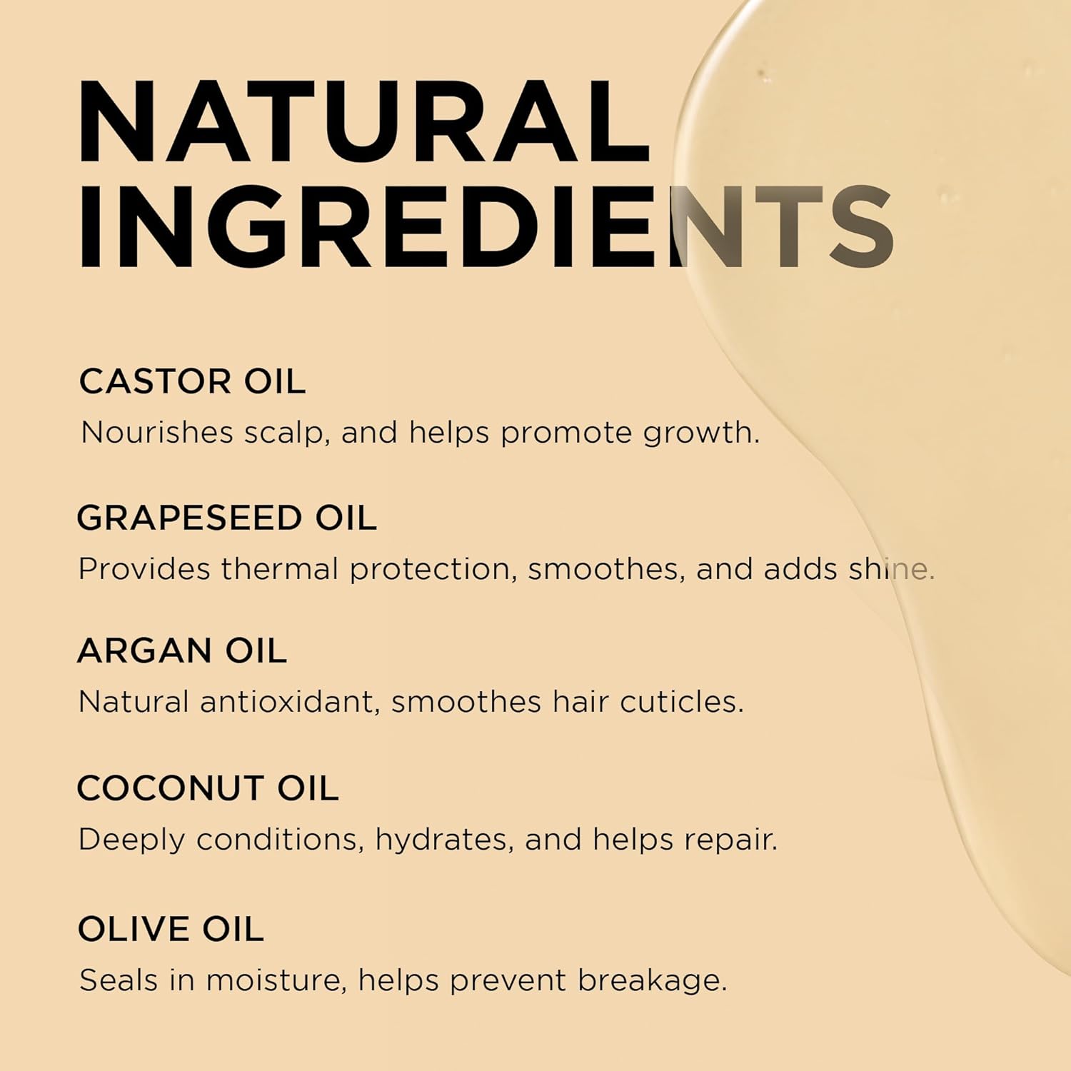 African Pride Moisture Miracle 5 Essential Hair Oils with Vitamin E | Moisture, Shine, Protection, and Growth | Argan, Castor, Grapeseed, Coconut, and Olive Oil | 8 oz - Image 3
