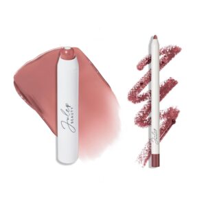 Julep The Perfect Pair 2pc Set It's Balm Tinted Lip Balm Vintage Mauve and With a Trace Retractable Creamy Long-Lasting Lip Liner, Antique Rose