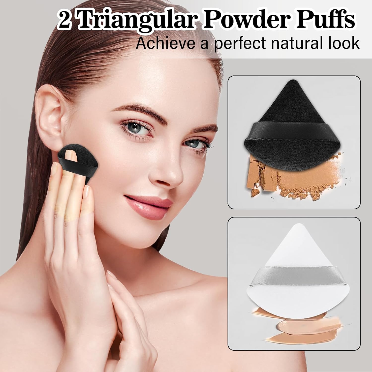 Professional Makeup Brush Set, LUXBRU 20PCs Makeup Brushes with Foundation Eyebrow Blending Concealer Blush Eyeshadow Contour Powder Brush, Make Up Brushes Kit with Travel Case & 2 Powder Puff-Black - Image 6
