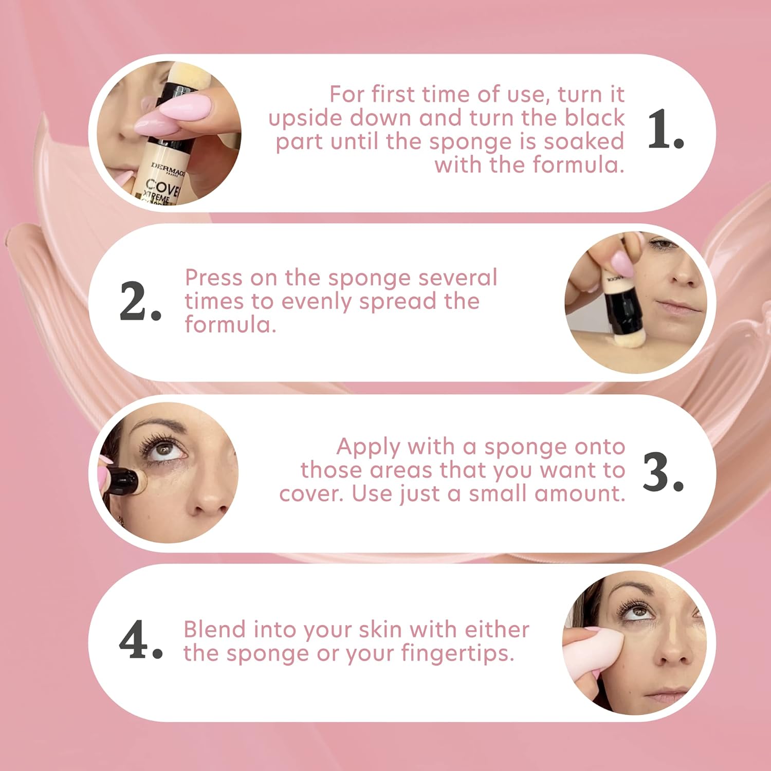 Dermacol - Cover Xtreme Corrector Contour Stick, Long Lasting Non-Allergenic Liquid Contour with SPF30, High Coverage Light Formula Corrector Concealer Makeup for Acne-Prone Skin No. 2 (208) - Image 3