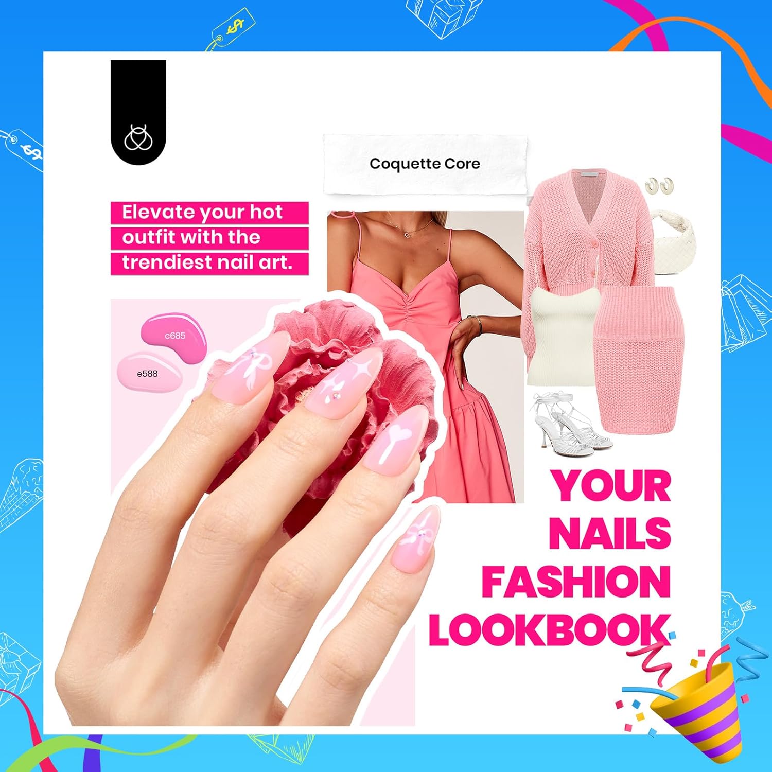 Beetles Gel Nail Polish 25 Colors Gel Polish Set Nude Pink Red Blue Gel Polish Chic Outfits Collection with 3Pcs Base Top Coat Gel Manicure Kit Salon DIY Home Gift for Women - Image 2