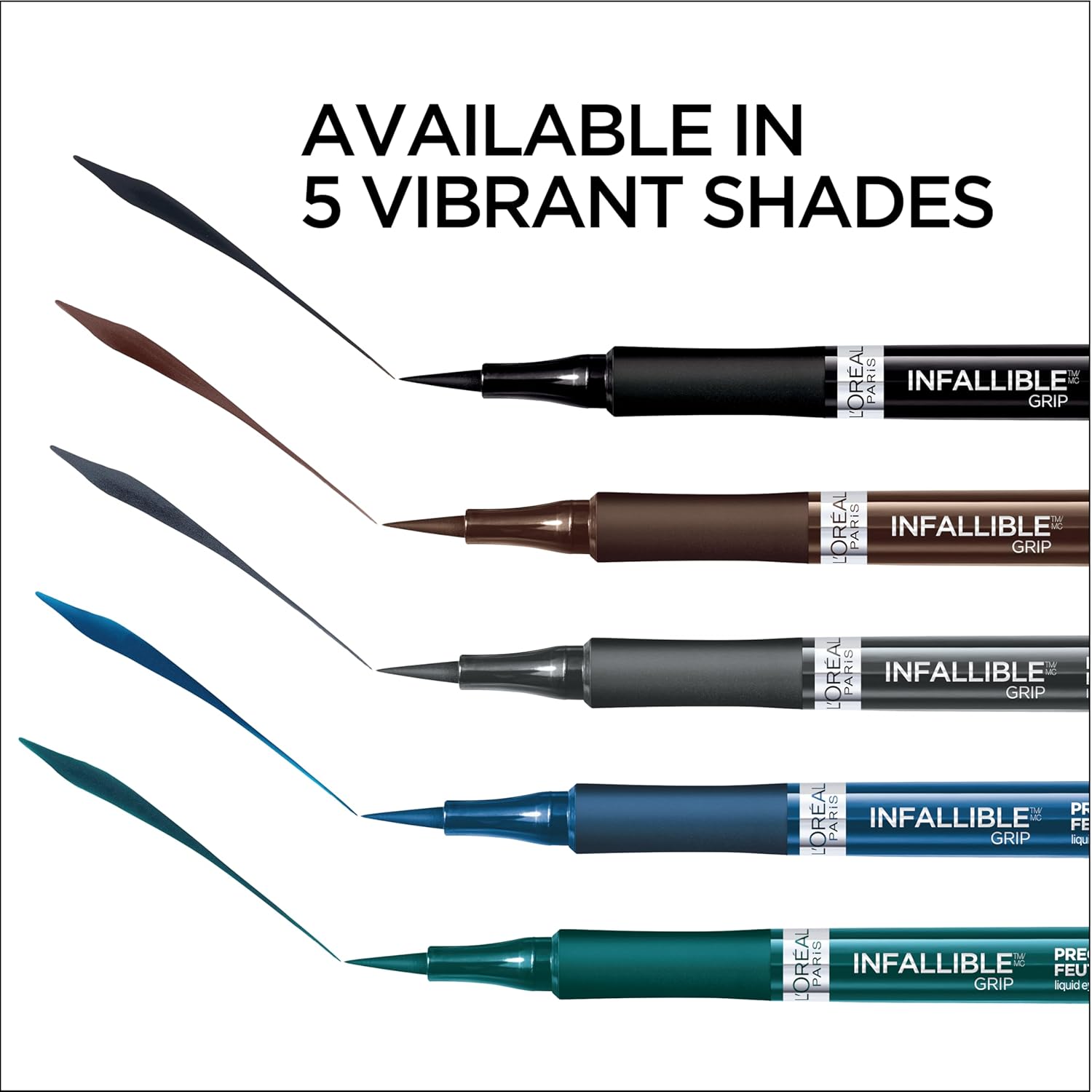 L'Oreal Paris Cosmetics Paris Makeup Infallible Grip Precision Felt Eyeliner, Smudge Resistant, Long Lasting Waterproof Eyeliner, Blue, Blue, 0.03 fl oz - Image 5