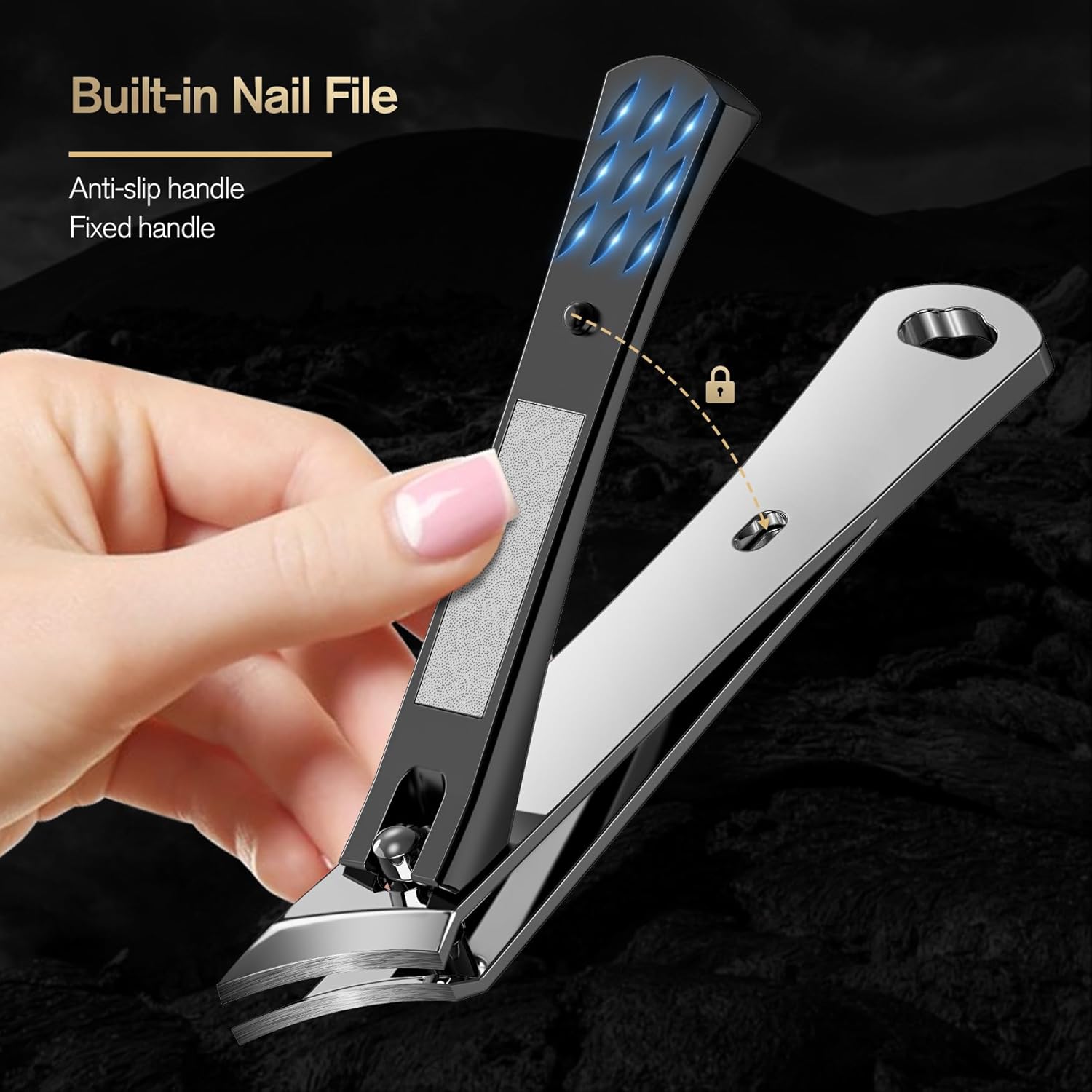 FERYES Ingrown Nail Clipper - Slant Curved Blade Nail Clipper for Thick Toenails and Ingrown Nails, Podiatrist Toenail Clippers for Seniors and Men - Image 5