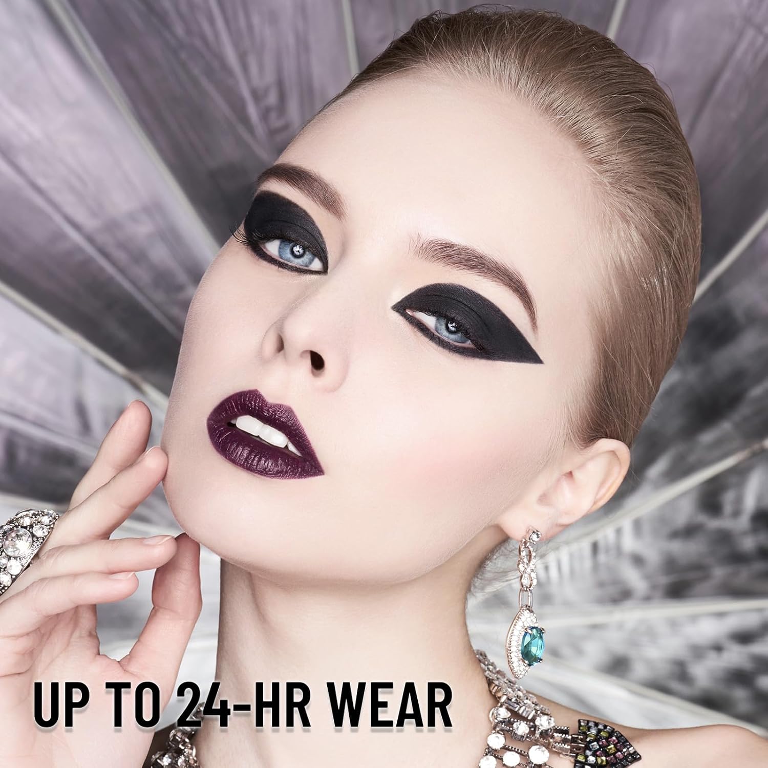 UCANBE Dark Black Single Eyeshadow Palette, Matte Eye Shadow for Smoky Emo Goth Makeup, Professional Highly Pigmented Long-Lasting Waterproof Make Up Pallet - Image 4