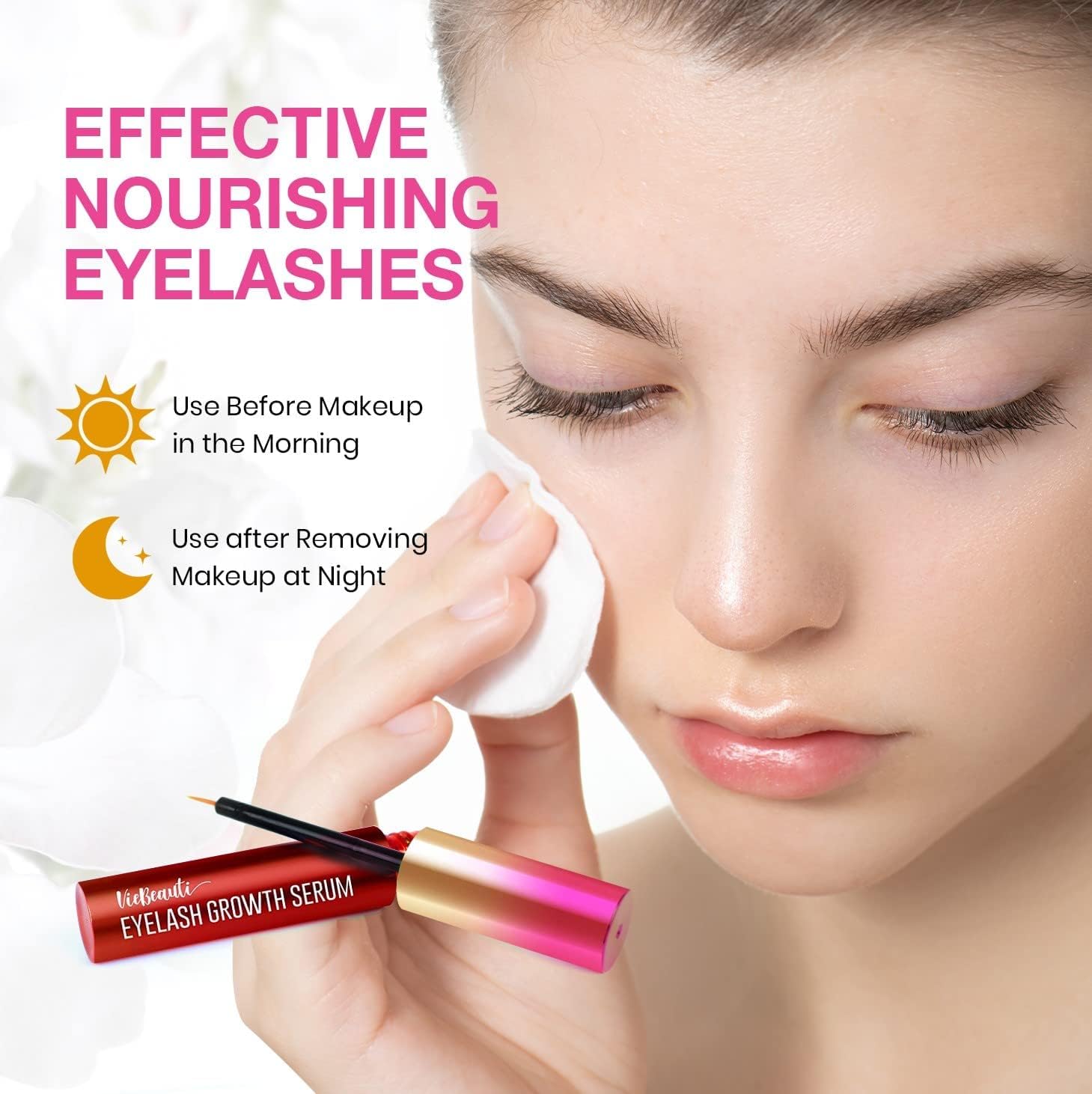 VieBeauti Premium Eyelash Growth Serum: Lash Enhancing Serum with Advanced Formula to Boost Longer Fuller and Thicker Looking Lashes - Vegan & Cruelty-Free for Sensitive Eyes 3mL 3-Month Supply - Image 4