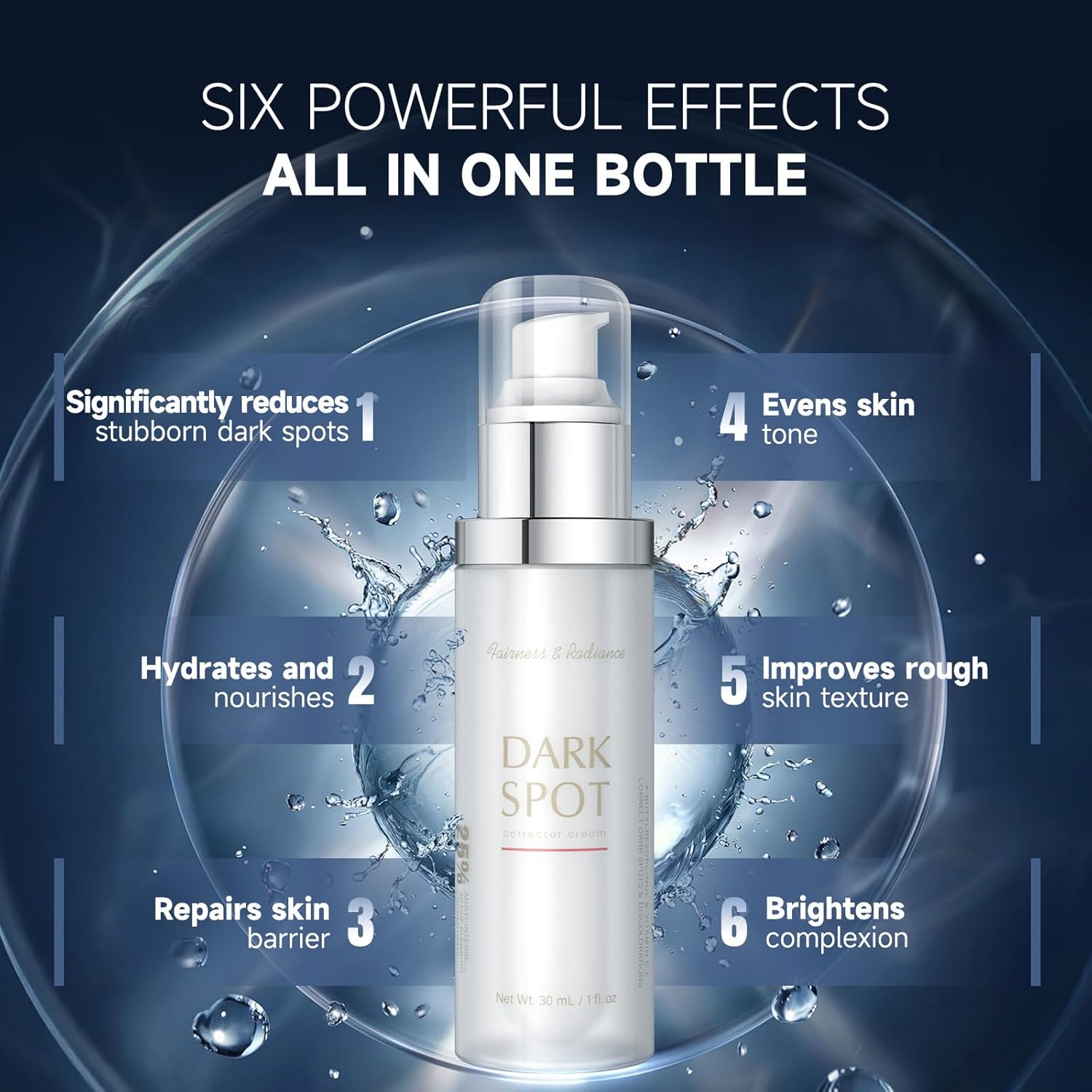 Dark Spot Remover for Face and Body, Corrector Cream, Sun and Age Spot Treatment, Rapid Tone Repair Retinol (1 Fl Oz) - Image 2