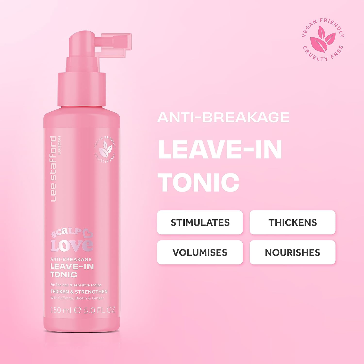 Lee Stafford Anti Hair Loss Tonic | Scalp Love - Leave-In Thickening & Strenghtening Mist, Volumising, Lightweight, Stimulates Growth for Senstive & Fine Hair, 5 Fl Oz - Image 2