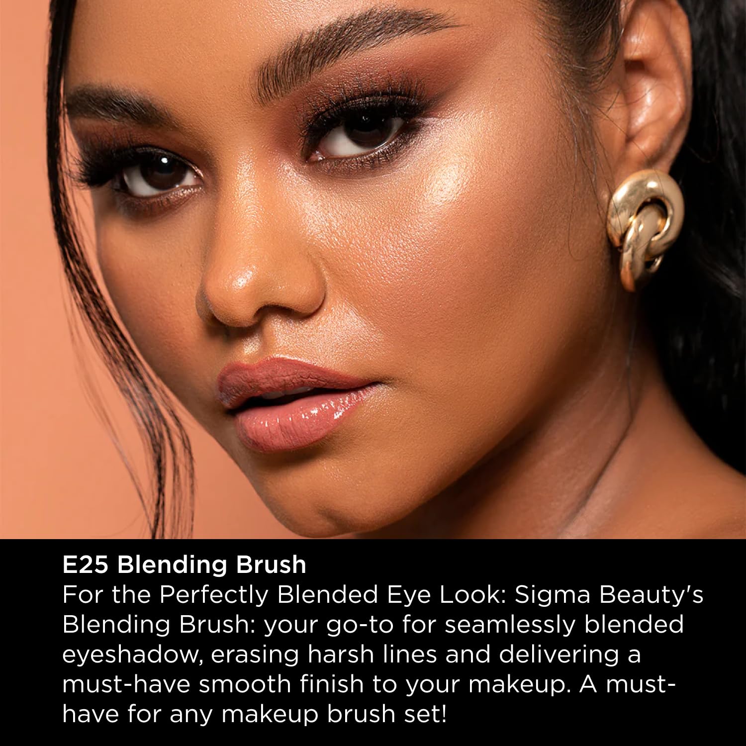 Sigma Beauty Professional E25 Eyeshadow Blending Brush – Professional Eyeshadow Brush for Seamless Eyeshadow Blending, Softens Dramatic Edges & Harsh Lines for a Well Blended Effect (1 Brush) - Image 3